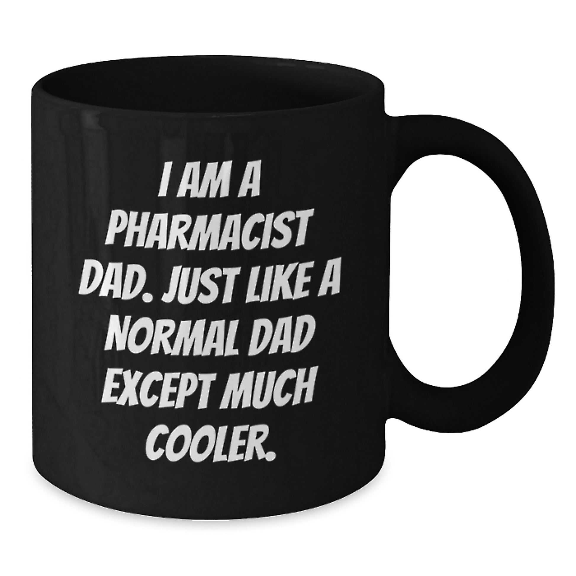 Cool Dad Pharmacist Black Coffee Mug Novelty Birthday Gift for Friends - Additional