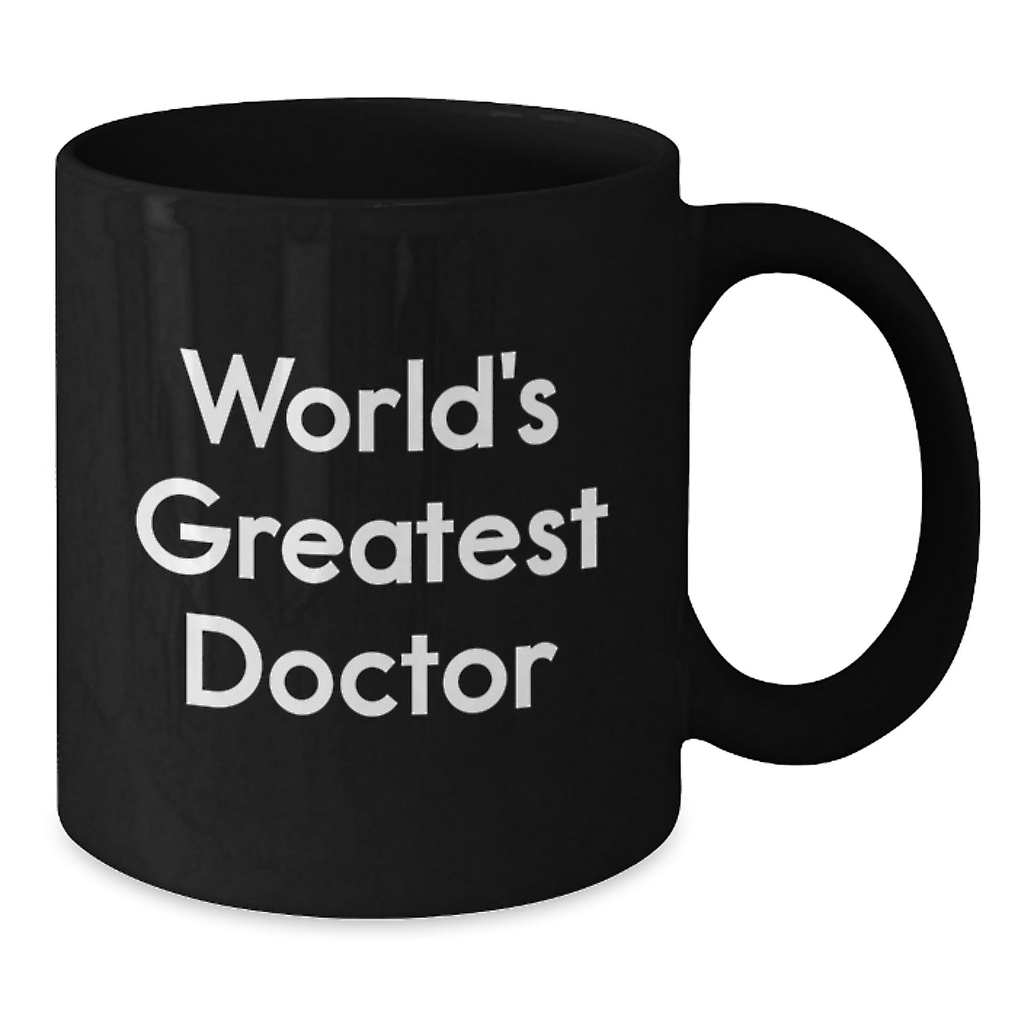 Funny World's Greatest Doctor Gifts for Doctors, Black Coffee Mug, Unique Christmas Memorable Presents for Men and Women - Additional