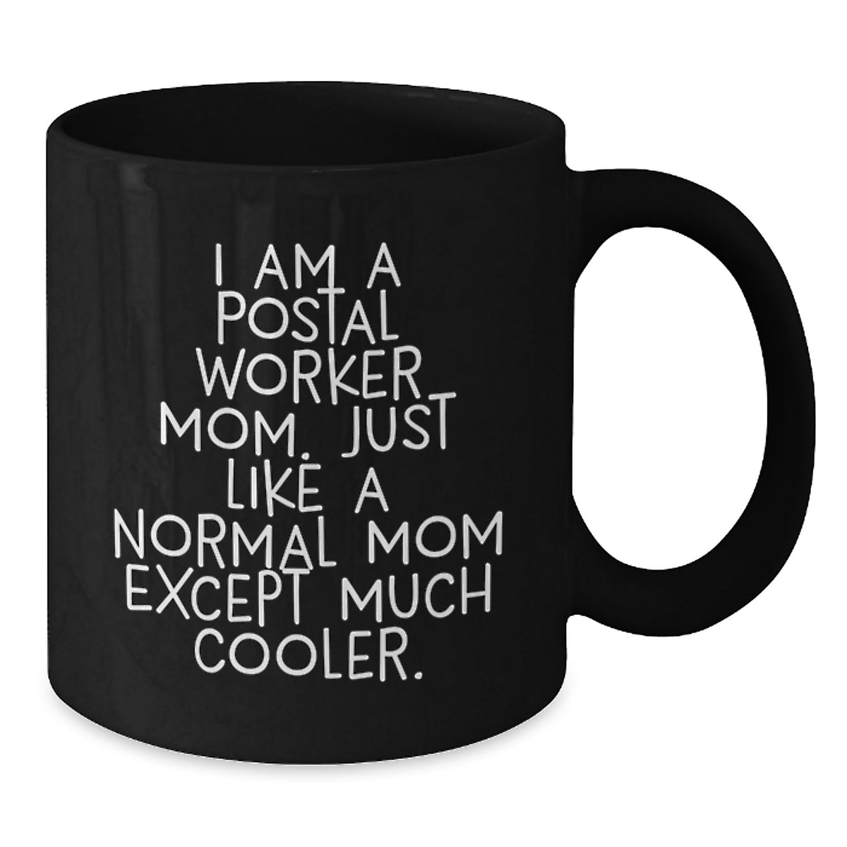 Postal Worker Keepsake Mug for Him - Black Ceramic Christmas Gift - Additional
