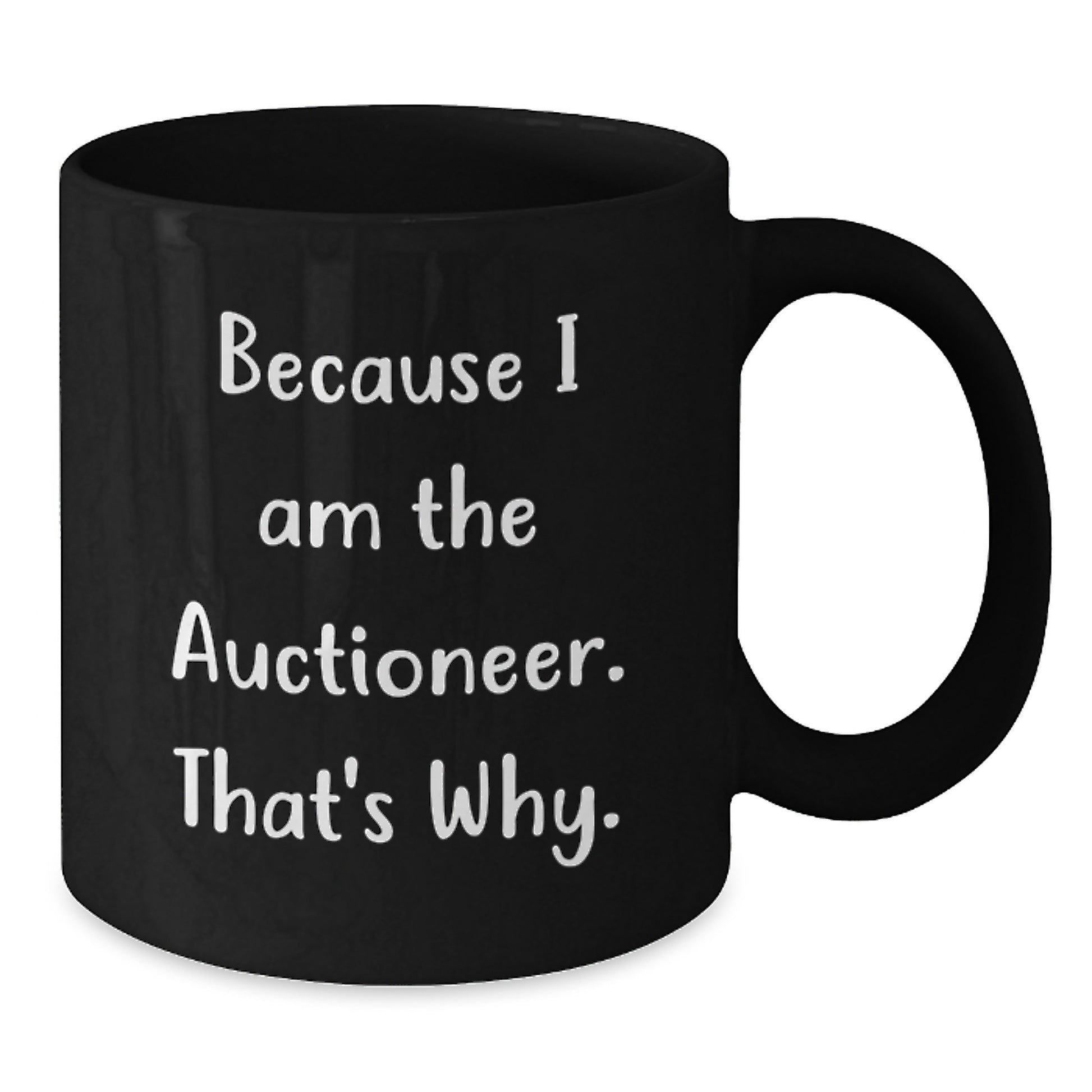 Auctioneer Keepsake Black Coffee Mug for Him Birthday Gift 11oz Ceramic - Additional