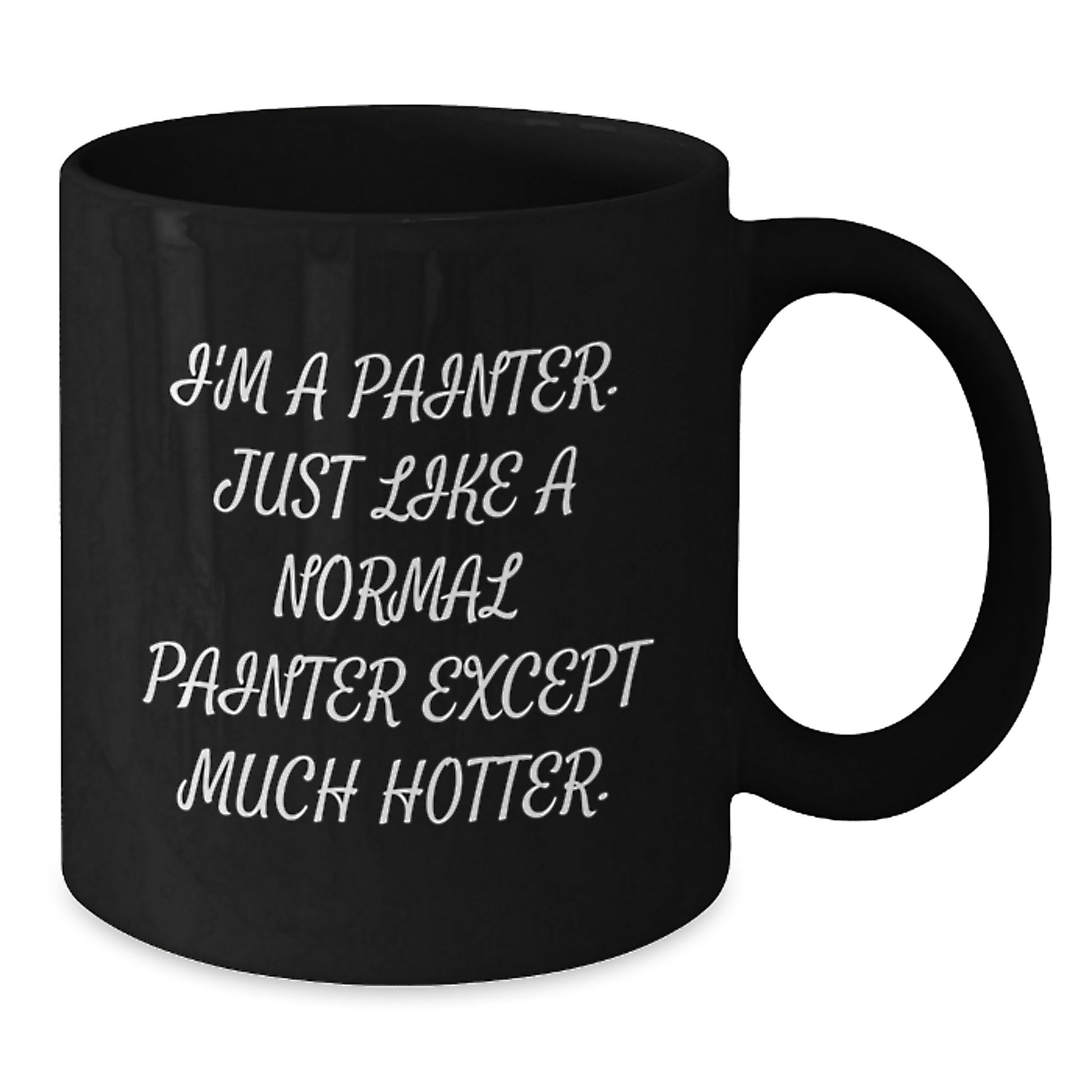 Funny Painter Gifts from Friends, Unique Birthday Unique Gift for Painter, Black Coffee Mug - Additional