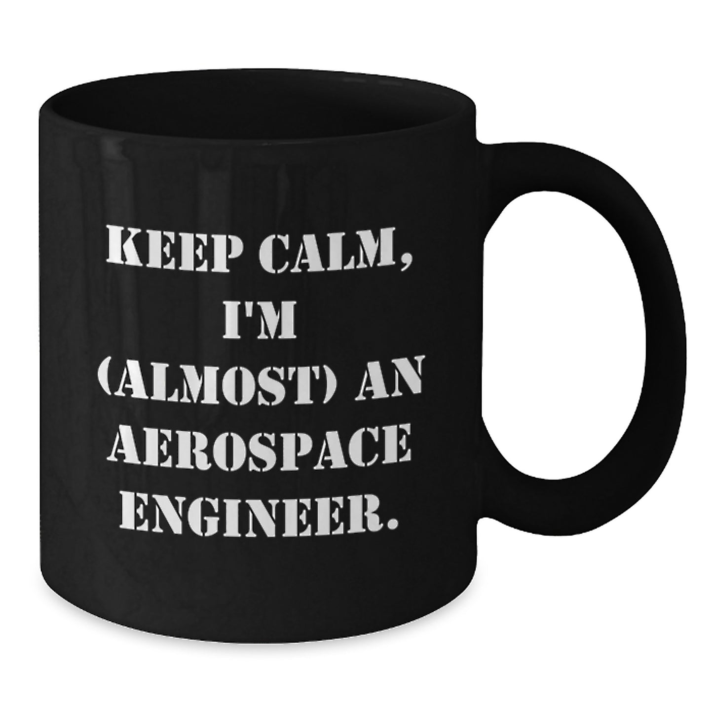 Birthday Gift Aerospace Engineer Black Coffee Mug for Her Present - Additional