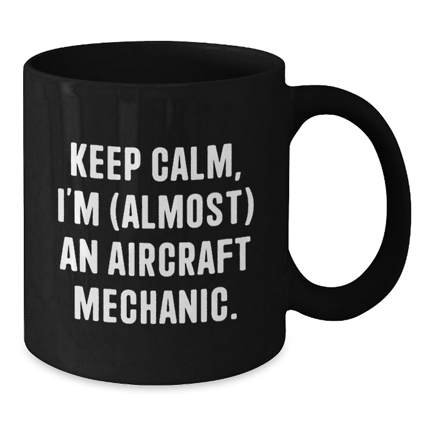 For Him Keepsake Aircraft Mechanic Black Mug – Birthday Gift - Additional