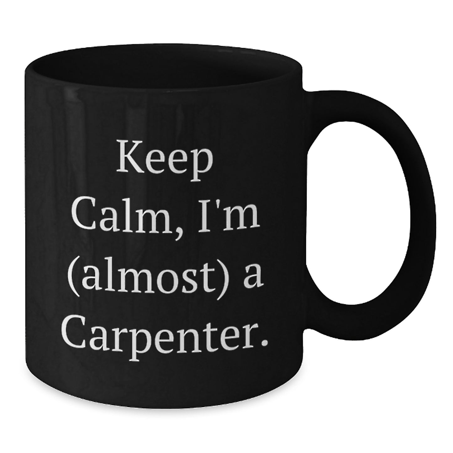 Carpenter Keepsake Black Coffee Mug for Him Birthday Gift - Additional