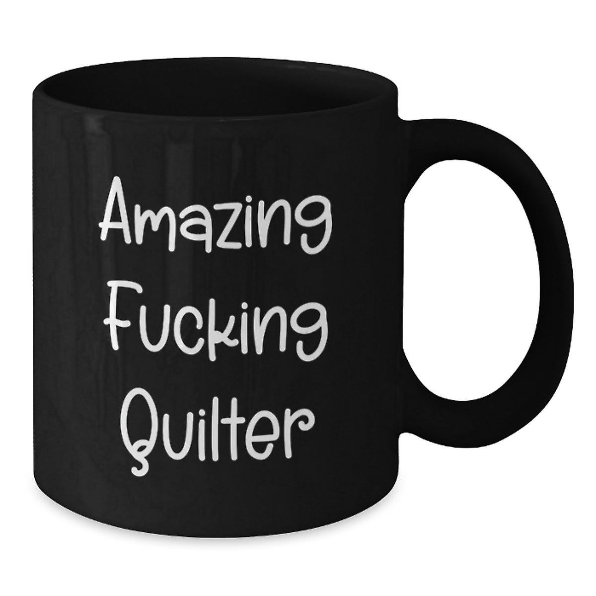 Quilter Gift for Him - Amazing Fucking Quilter Keepsake Black Coffee Mug - Additional