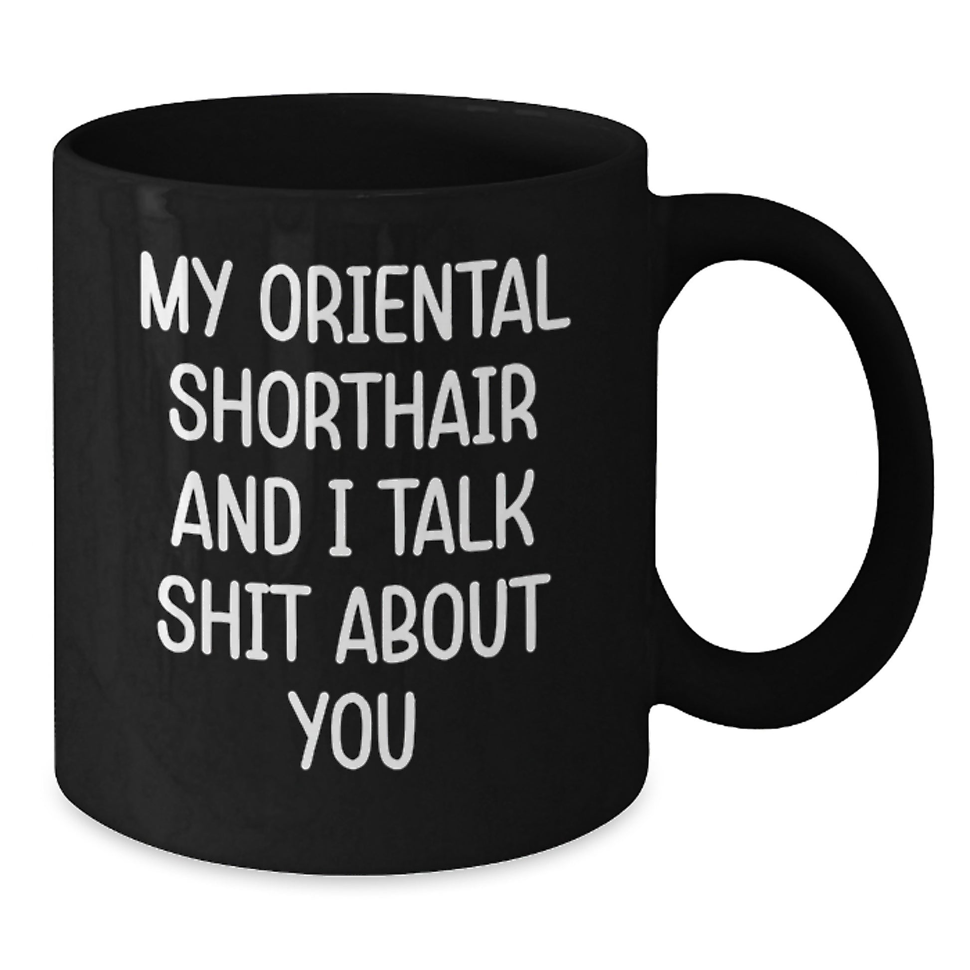 Funny Oriental Shorthair Cat Gifts for Men, Gifts from Women, My Oriental Shorthair And I Talk Shit About You Mugs, Birthday Unique - Additional