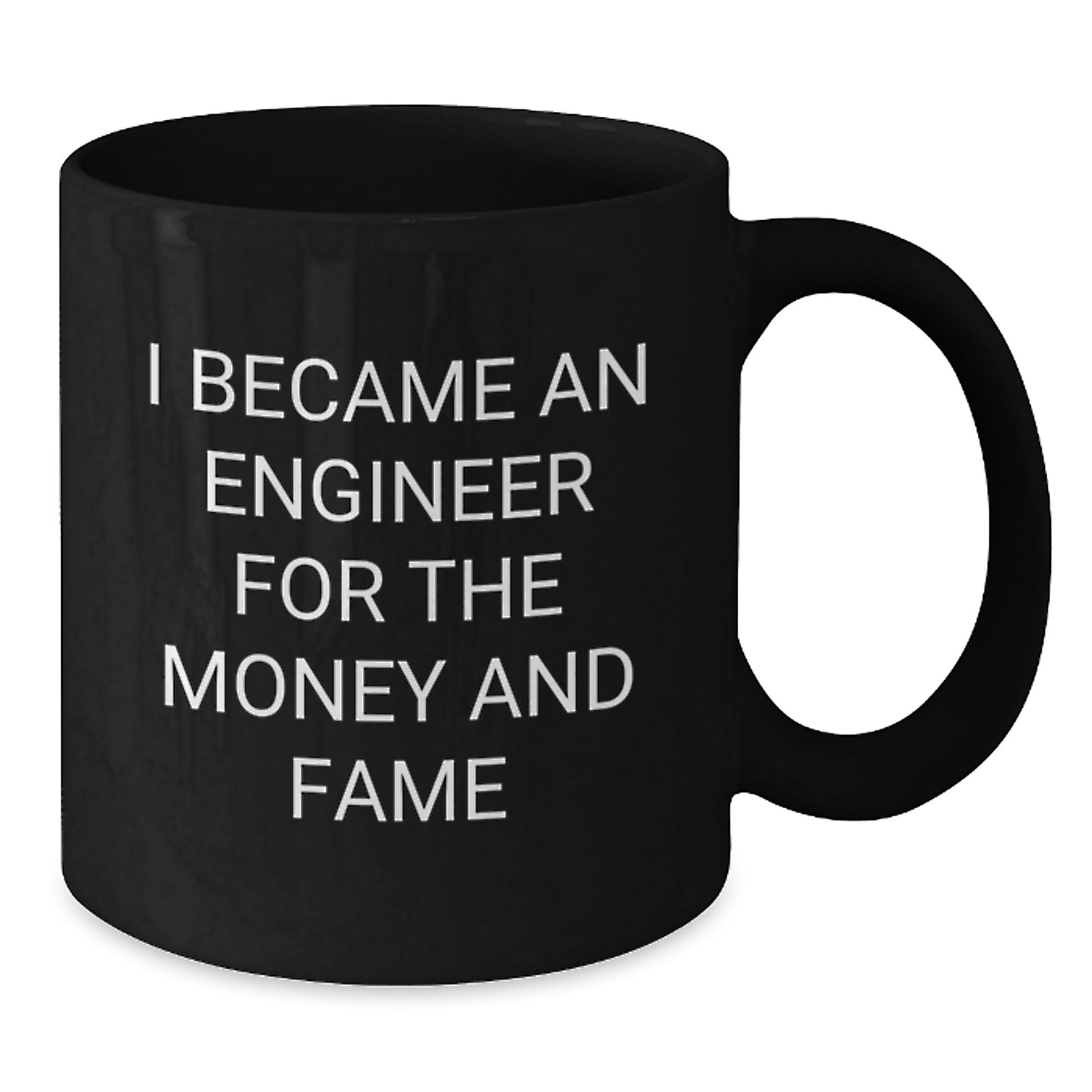 Funny Engineer Gifts for Him, Engineer Black Coffee Mug, Best Birthday Unique Gift from Friends to Engineer - Additional