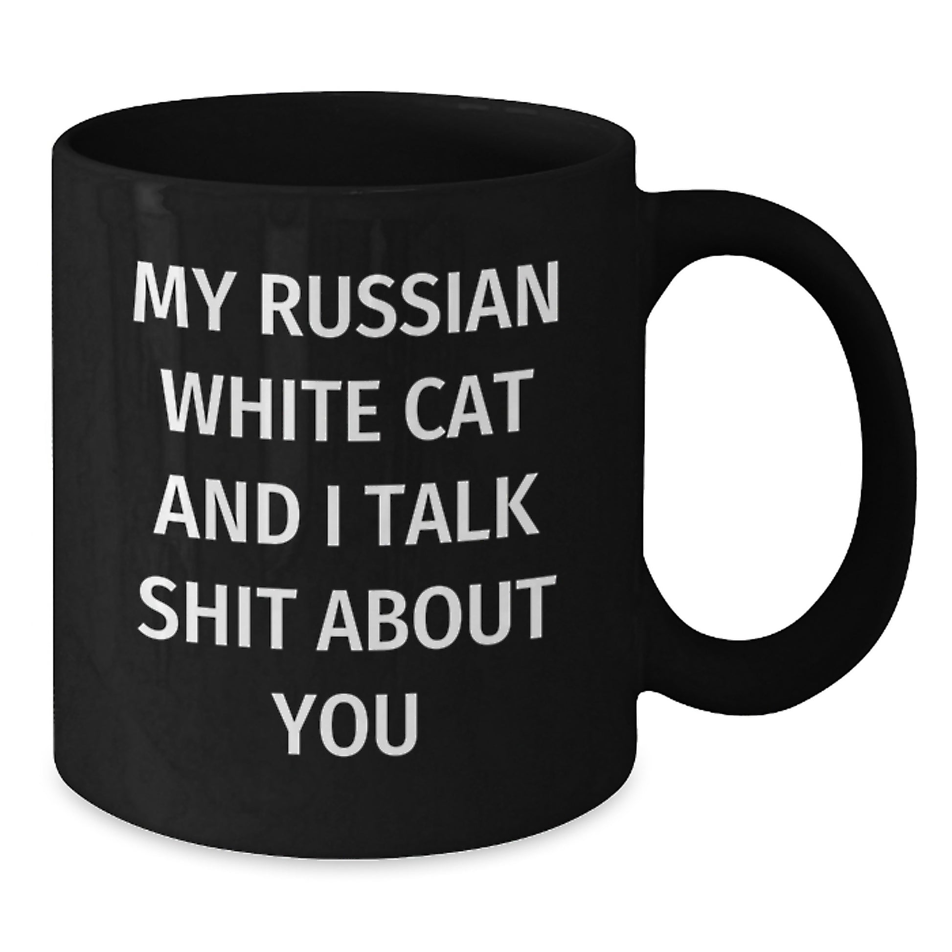 Love for Russian White Cats, Funny Coffee Mug for Cat Lovers, Valentine's Unique Gifts from Friends to Family - Additional