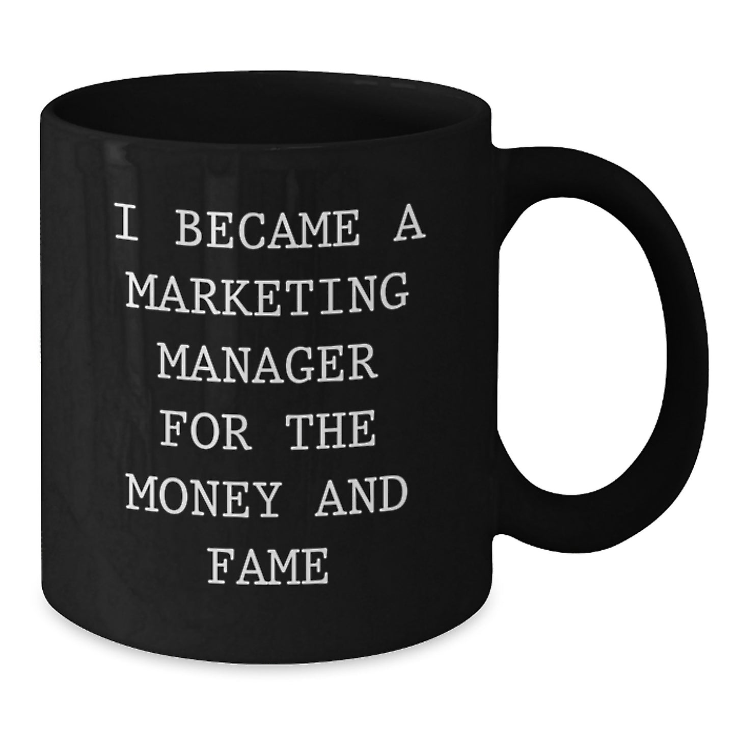 Funny Marketing Manager Mugs Gifts from Friends for Coworkers - I Became A Marketing Manager For The Money And Fame - Unique Christmas Unique Gifts - Additional