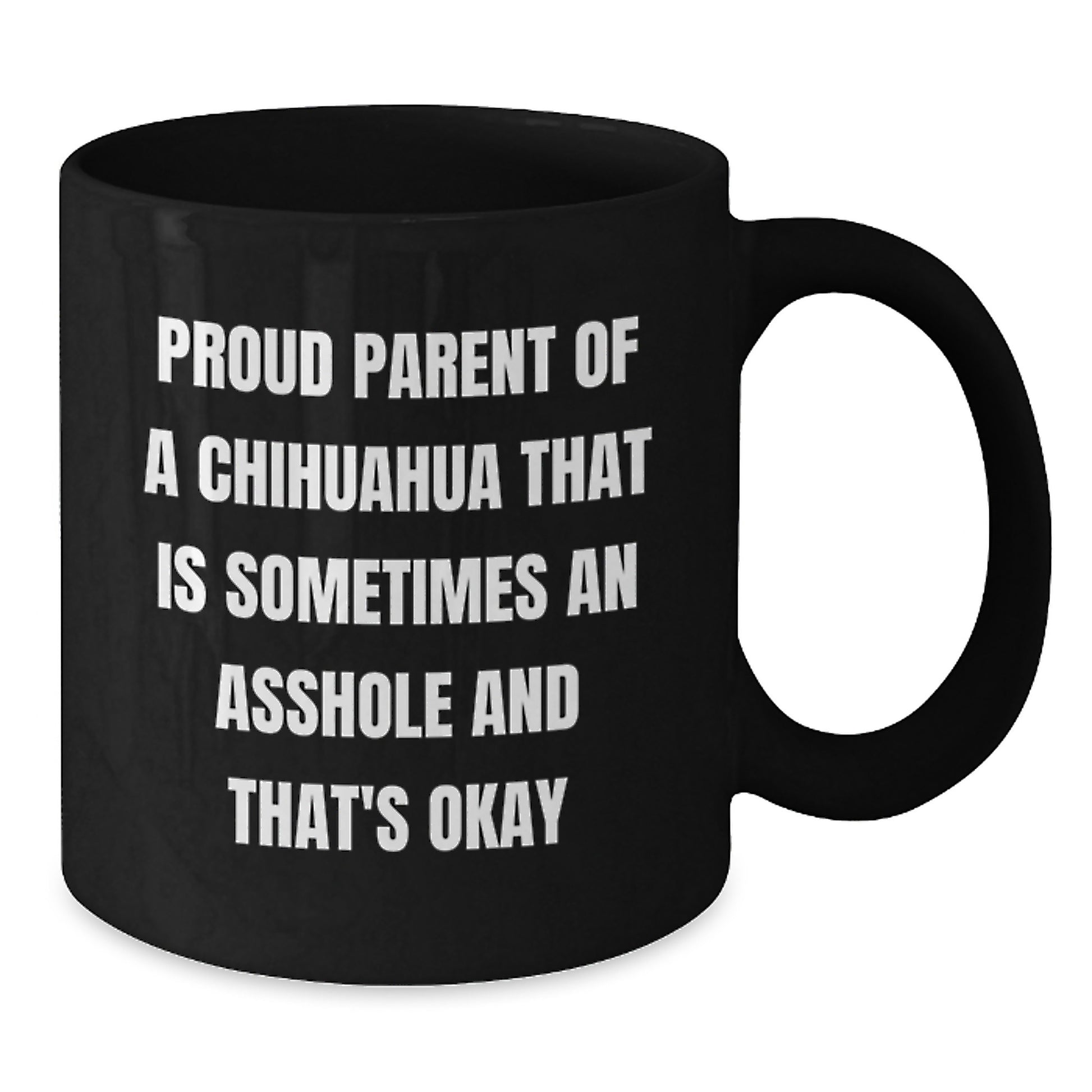 Chihuahua Dog Lover Gifts from Friends for Chihuahua Dog Parents Funny Mugs Black Coffee Mug Valentine's Unique - Additional