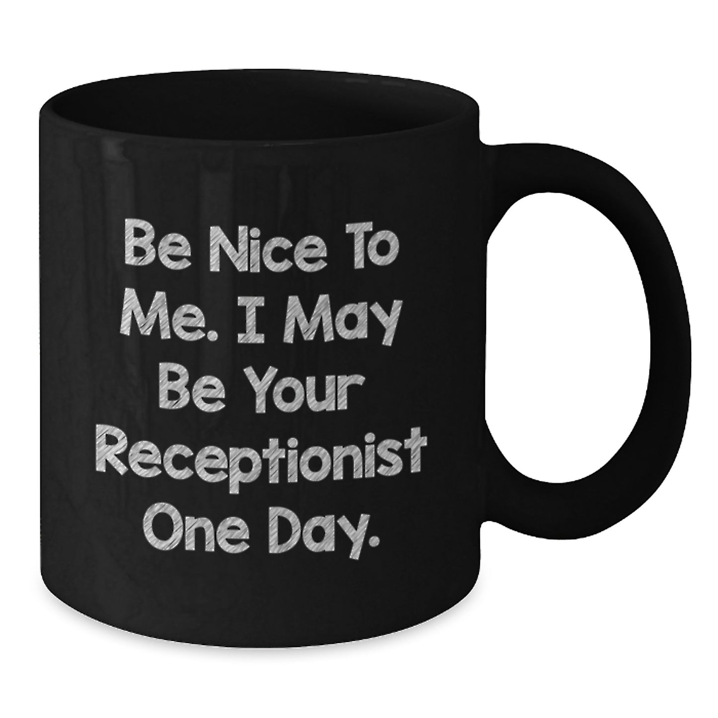 Funny Receptionist Gifts, Black Coffee Mug, Birthday Unique Gifts from Friends and Family to Receptionists - Additional