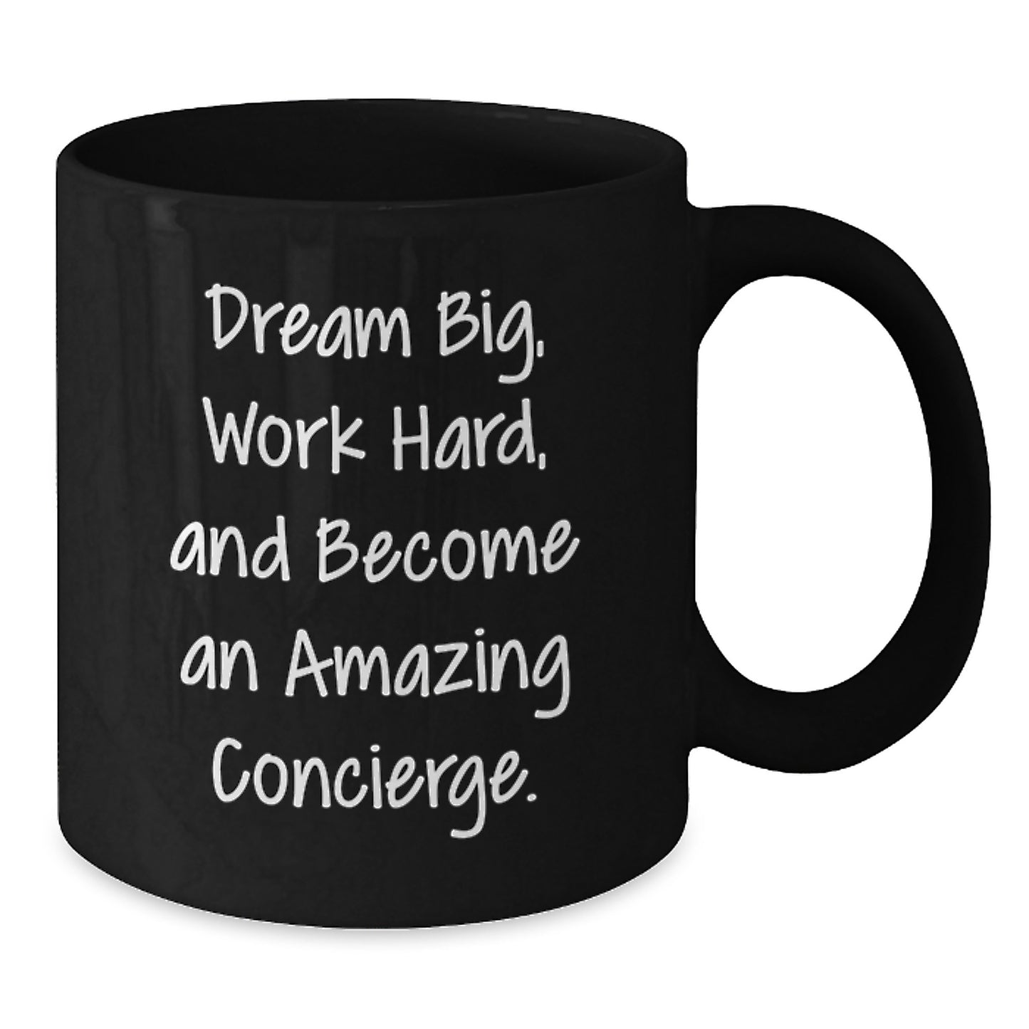 Concierge Gifts, Funny Inspirational Quote, Black Coffee Mugs for Birthday Unique Gifts from Family to Family, Gifts for Concierge Men and Women - Additional