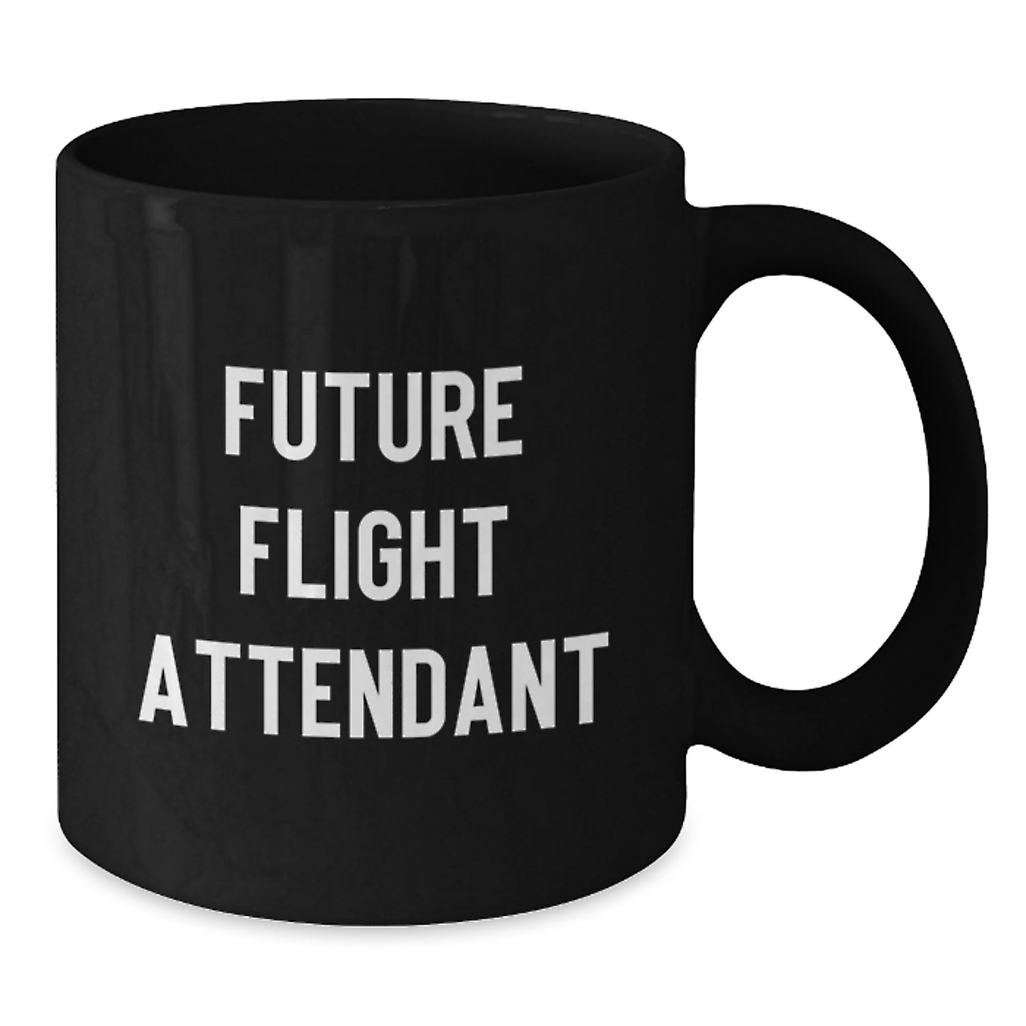 Funny Future Flight Attendant Gifts from Family to Friends, Unique Birthday Unique Gifts for Flight Attendant, Black Coffee Mug with Inspirational Quote, Gifts for Men Women Coworkers - Additional