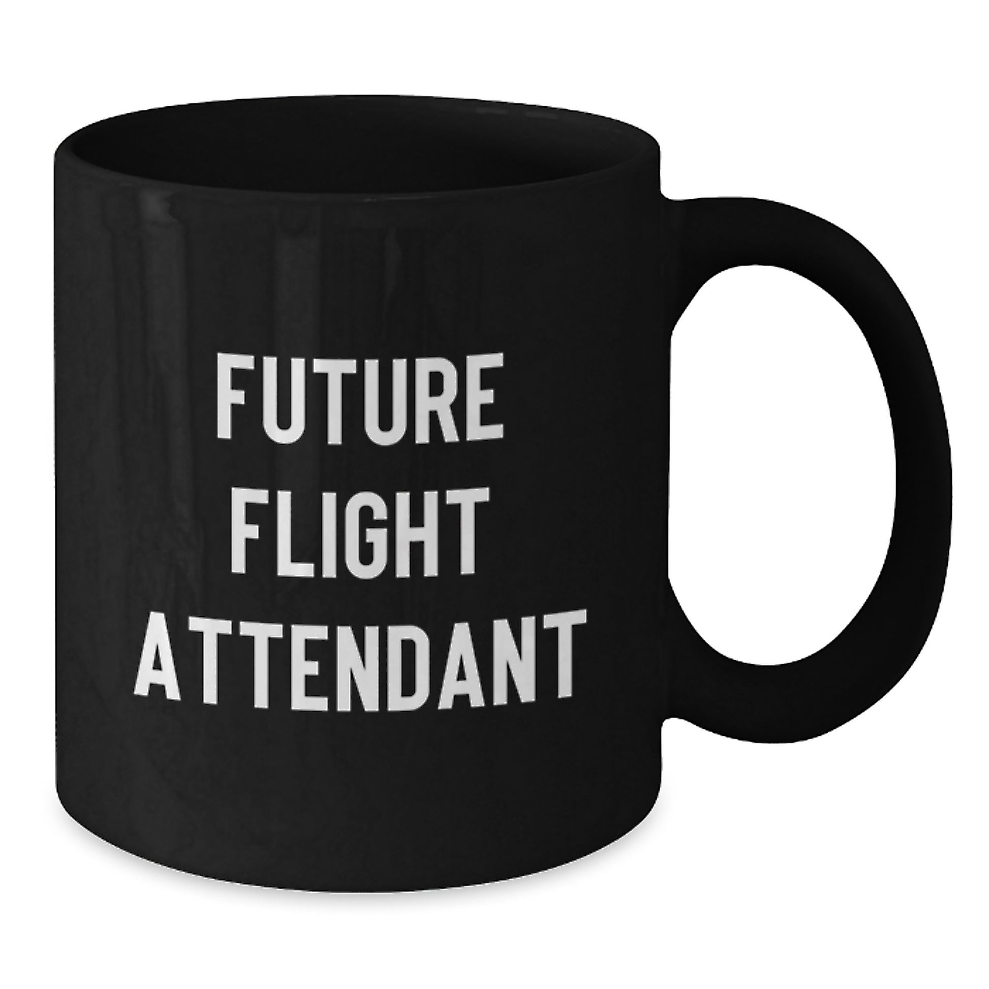 Funny Future Flight Attendant Gifts from Family to Friends, Unique Birthday Unique Gifts for Flight Attendant, Black Coffee Mug with Inspirational Quote, Gifts for Men Women Coworkers - Additional