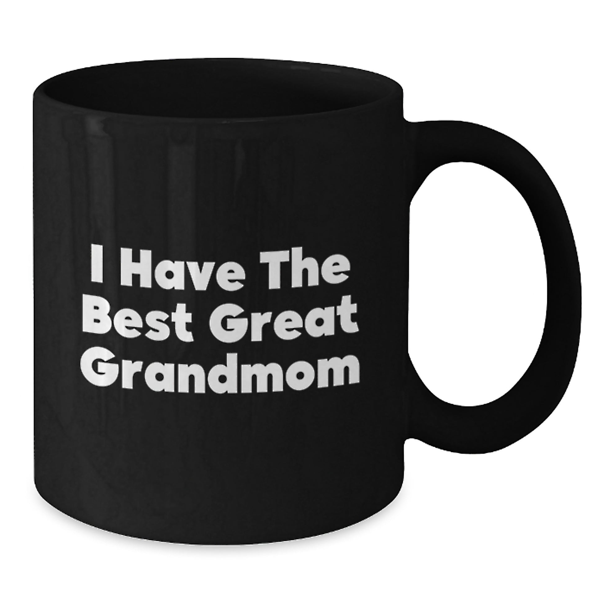 Funny Grandmom Gift Ideas, Unique Father's Day Unique Gifts from Grandkids to Grandmom, Black Coffee Mug with 'I Have The Best Great Grandmom' Quote - Additional