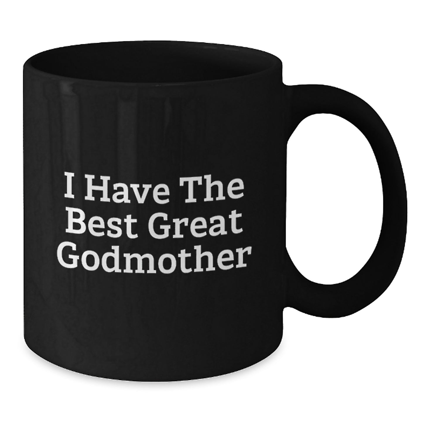 Funny Godmother Gifts from Men to Women Great Godmother Black Coffee Mug - Perfect for Father's Day Unique Gifts - Additional
