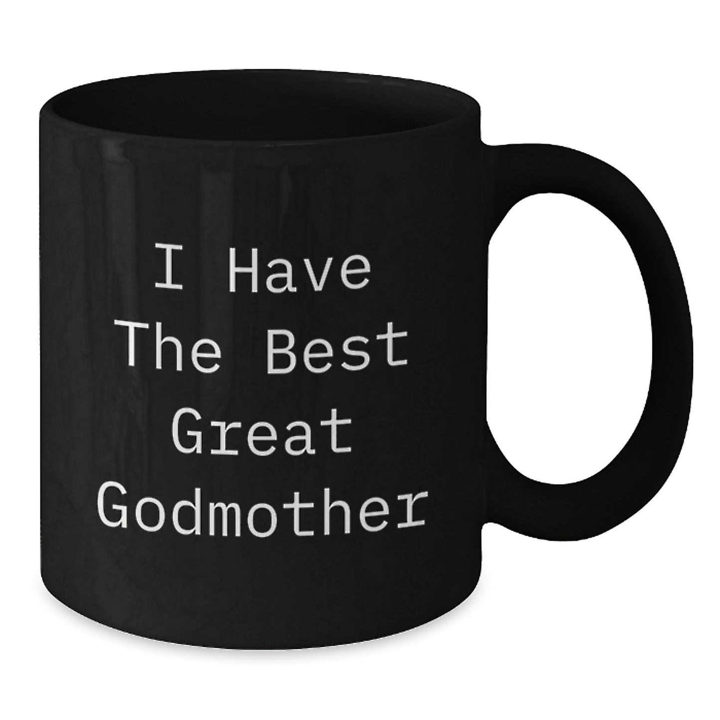 Funny Godmother Quotes Gifts from Family for Great Godmother Black Coffee Mug, Father's Day Unique Gifts for Women, Men, Friends, Godmother - Additional