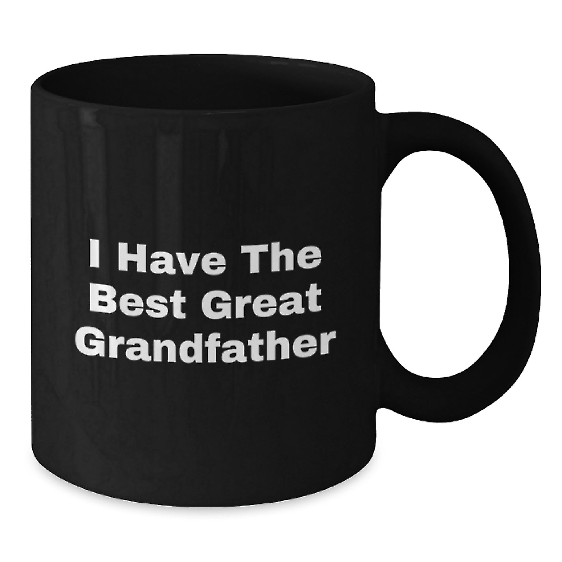 Funny Grandfather Gifts for Men, Black Coffee Mug, 'I Have The Best Great Grandfather' Quote, Christmas Unique Gifts from Family - Additional