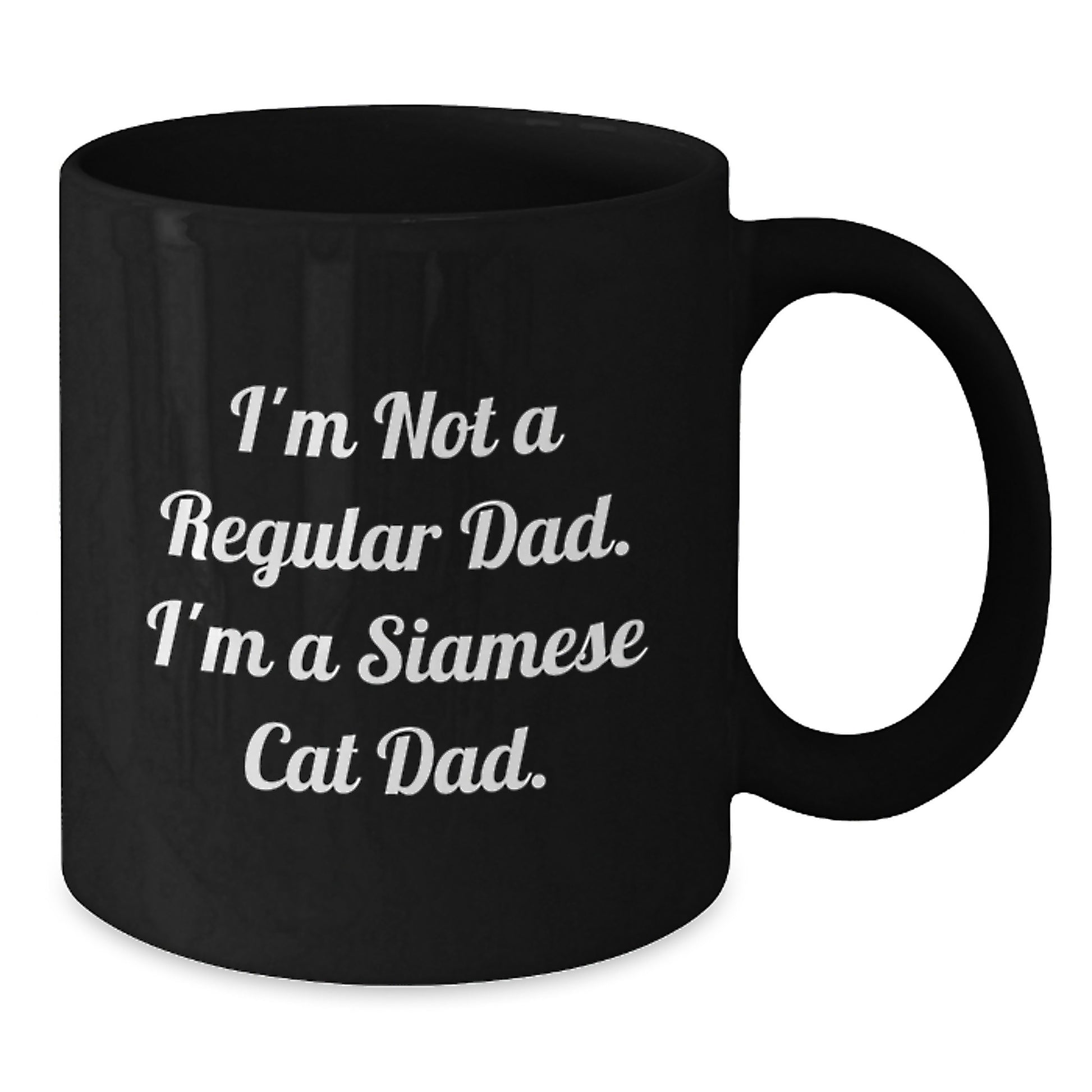 Funny Siamese Cat Dad Gifts for Men from Family, Unique Black Coffee Mug for Siamese Cat Enthusiasts, Graduation Celebration - Additional