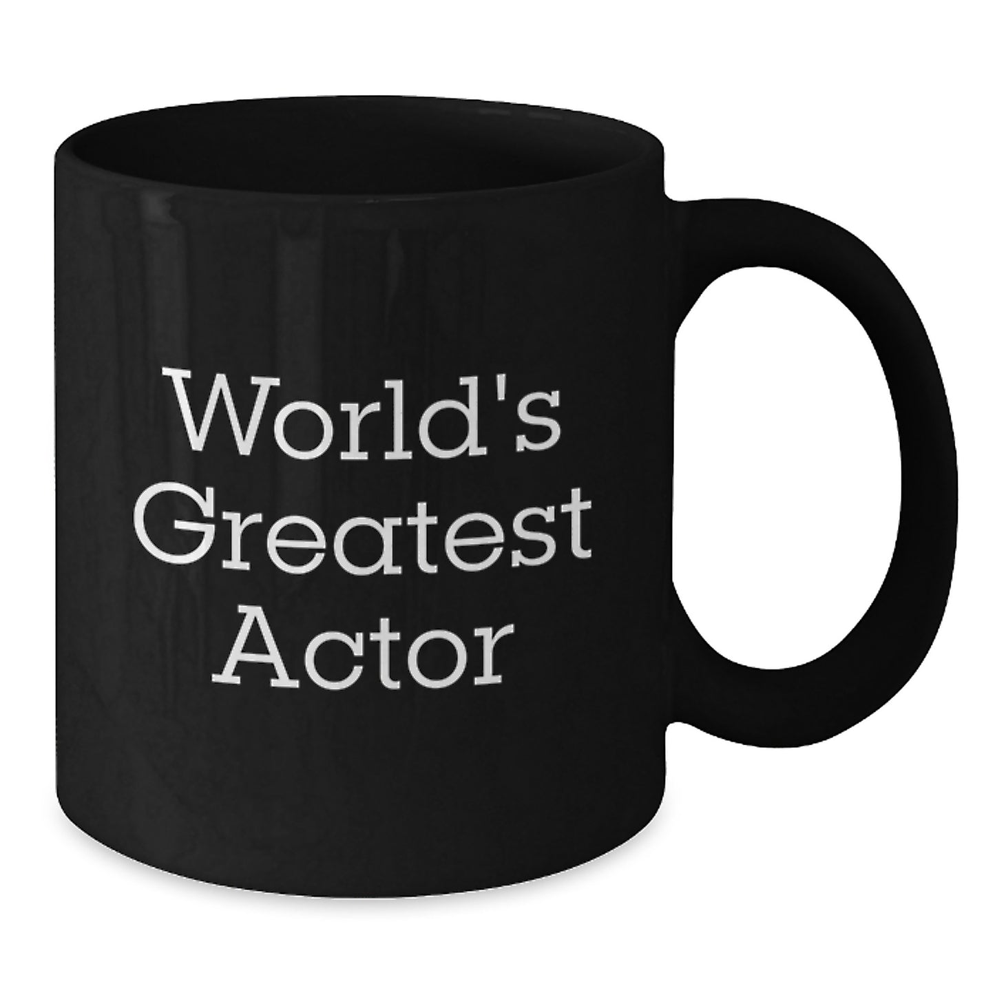 Funny Actor Gifts from Men - World's Greatest Actor Black Coffee Mug for Actor Dad on Father's Day - Additional
