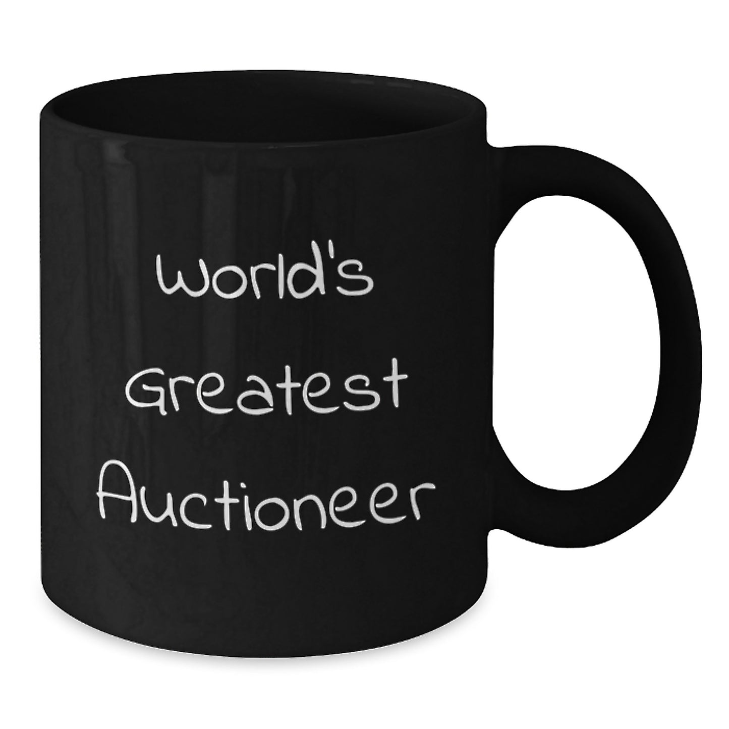 Funny World's Greatest Auctioneer Quote Gifts from Men to Friends on Valentine's Black Coffee Mugs - Additional