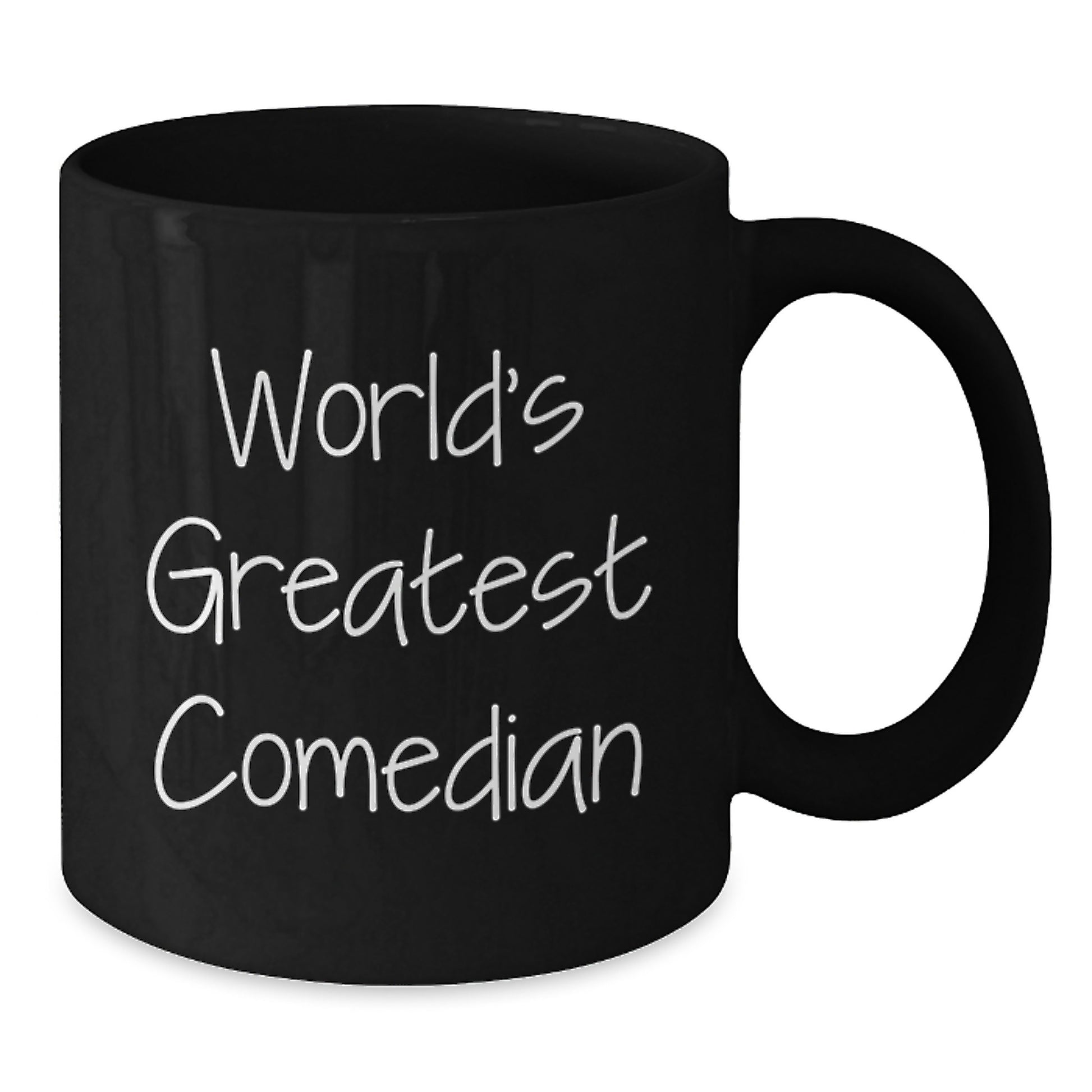 Funny Comedian Gifts from Friends for World's Greatest Comedian Black Coffee Mugs - Additional
