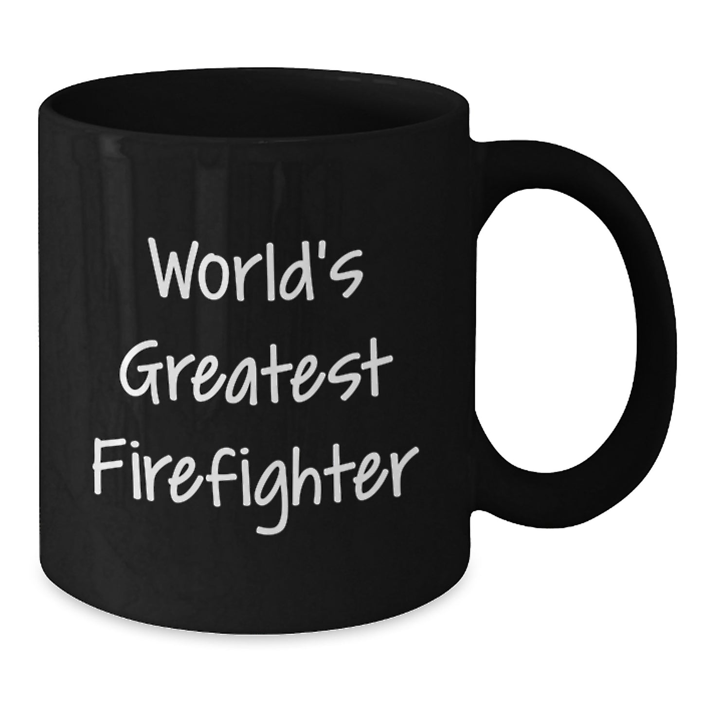 Funny Firefighter Gifts from Friends to Heroes - World's Greatest Firefighter Inspirational Black Coffee Mug Birthday Unique Gifts for Men - Additional