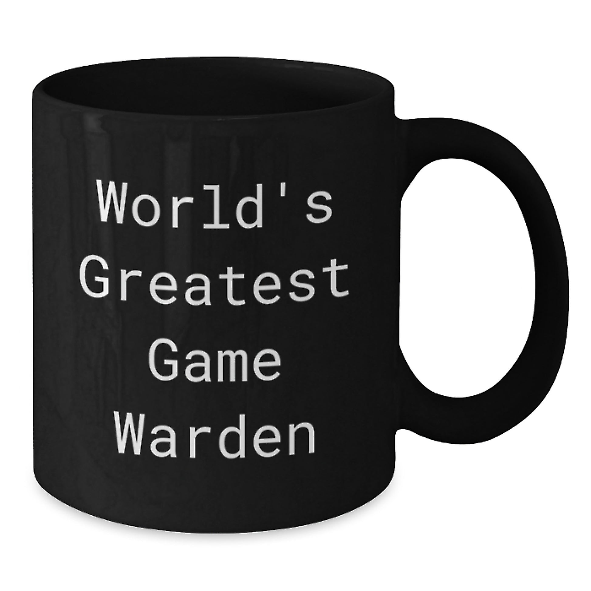 Funny Game Warden Gifts from Dad - World's Greatest Black Coffee Mug for Men, Unique Father's Day Unique Gifts for Game Wardens - Additional