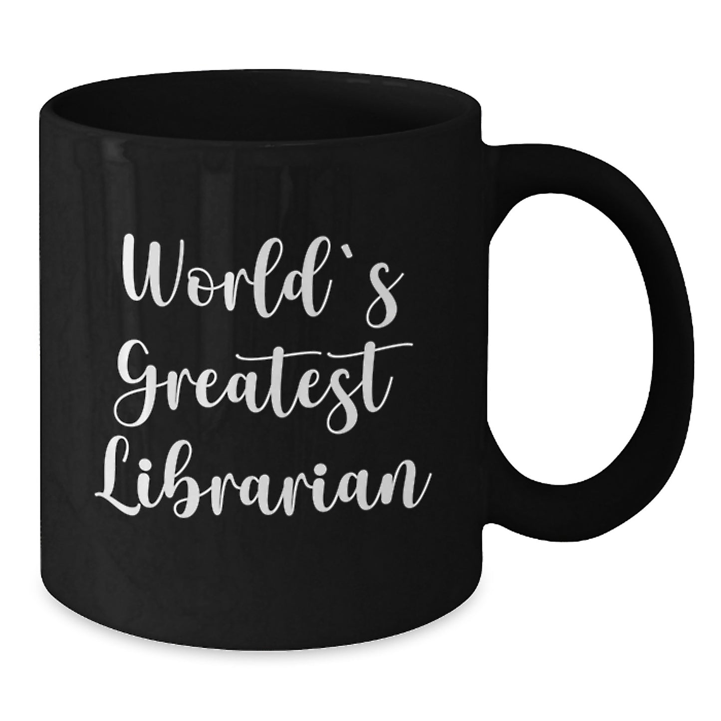 Funny Librarian Gifts from Friends for Librarian, World's Greatest Librarian Quote Black Coffee Mug, Valentine's Unique Gifts - Additional