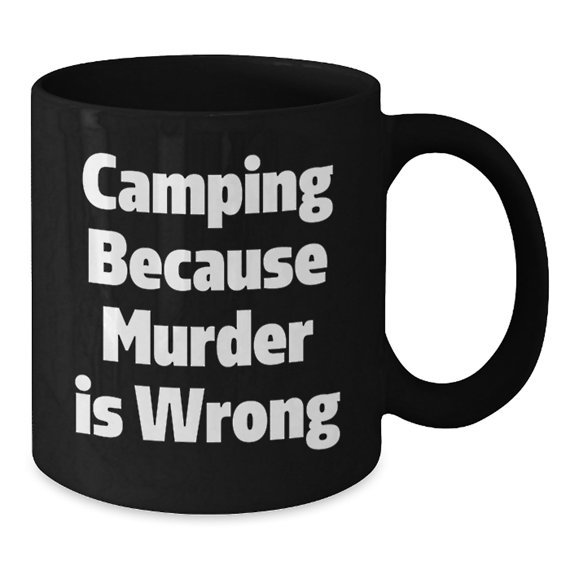 Cute Camping Humor Funny Black Coffee Mug Gifts for Camping Lovers from Friends - Additional