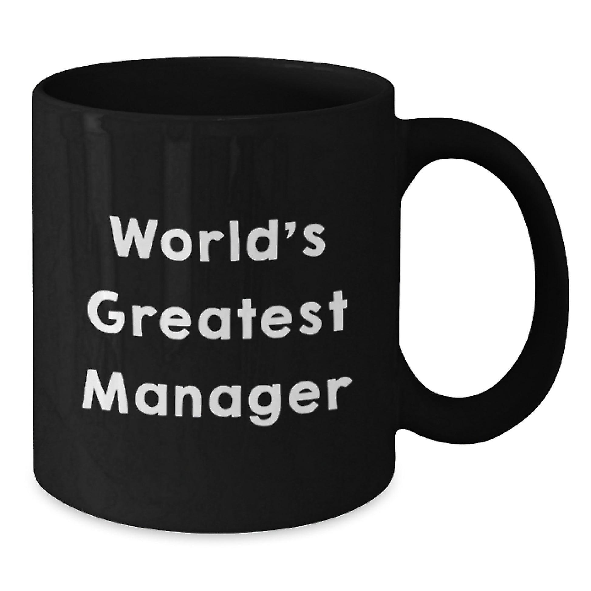 Funny World's Greatest Manager Gifts, Black Coffee Mug for Men, Father's Day Unique Gifts from Friends and Family - Additional