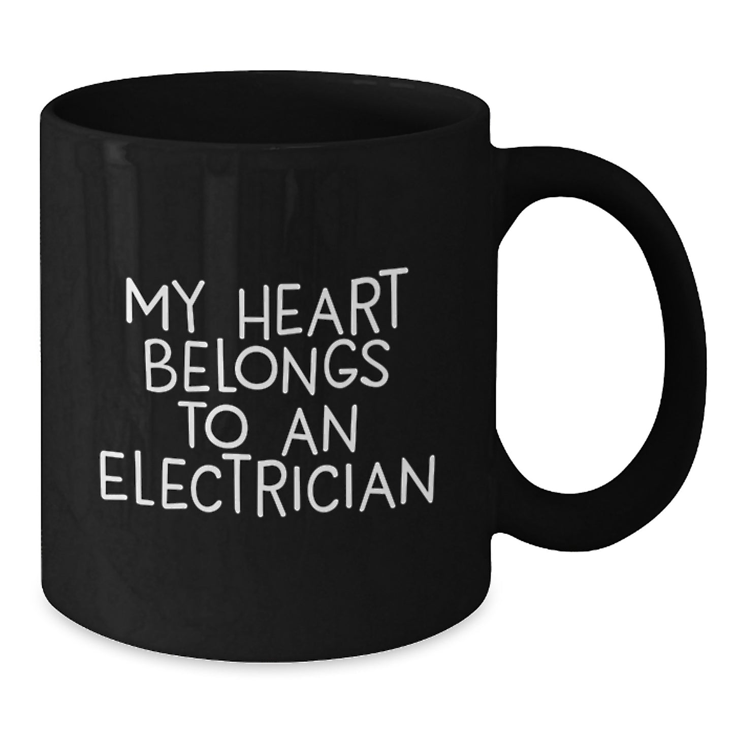Funny Electrician Gifts from Men to Electrician Friends - 'My Heart Belongs To An Electrician' Christmas Unique Mugs for Electrician Lovers - Additional