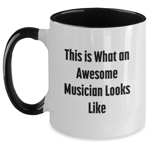 Funny Musician Gifts from Friends and Family - This Is What Awesome Looks Like - Two Tone Coffee Mugs for Musician Lovers, Christmas Unique Gifts - Main