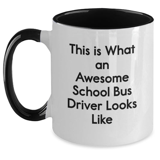 Funny School Bus Driver Gifts from Friends, Unique Gifts for School Bus Driver Men, Awesome School Bus Driver Coffee Mug for Christmas - Main