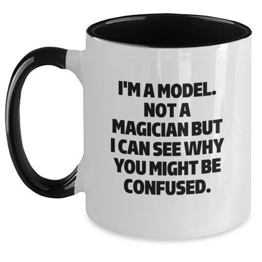 Funny Model Gifts from Friends for Model Enthusiasts Two Tone Coffee Mugs Christmas Unique Presents - Main
