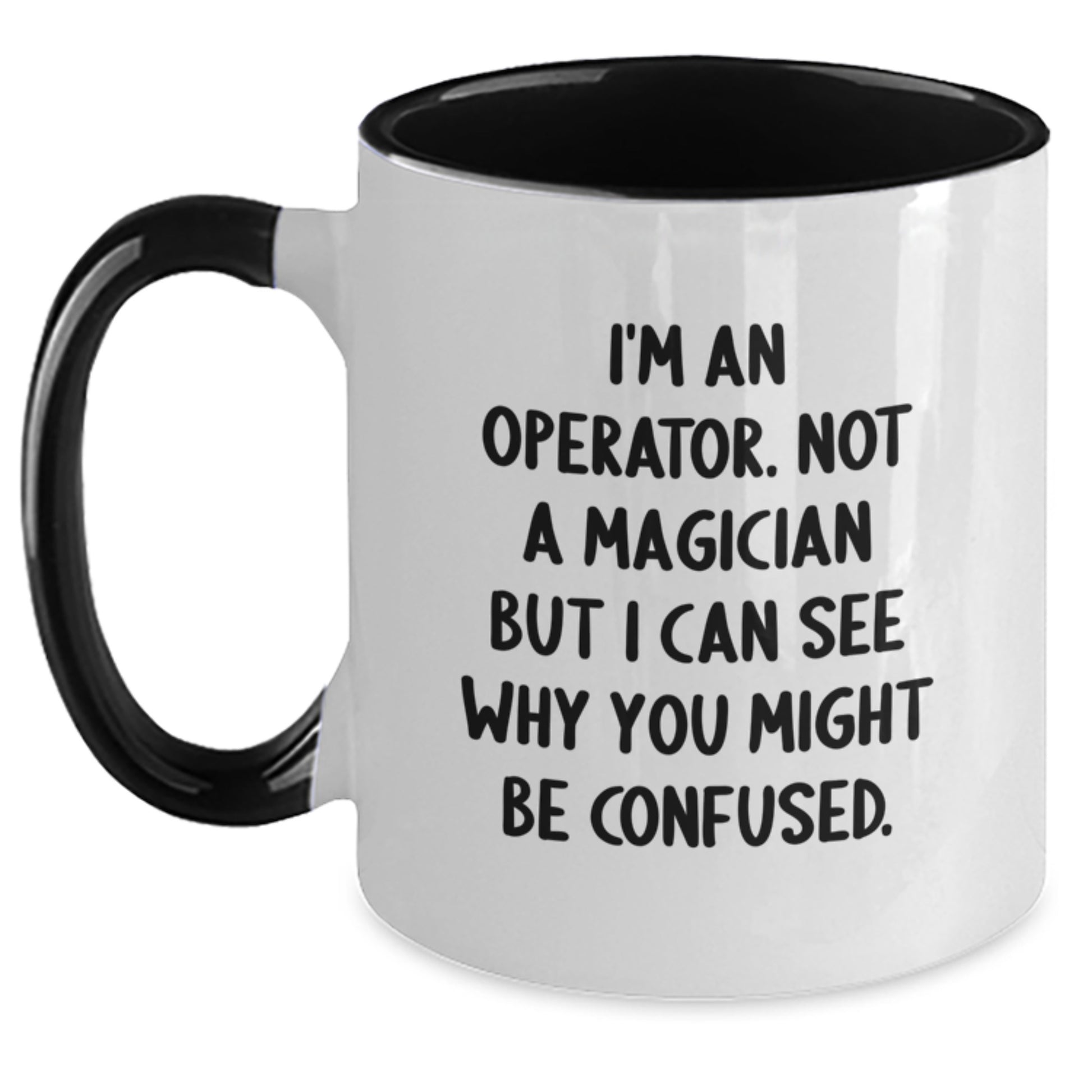 Funny Operator Gifts for Christmas, Two Tone Coffee Mugs with 'I'm An Operator' Quote, Perfect for Men, Women, Friends, Family, or Coworkers, Gifts from Operators to Their Loved Ones - Main