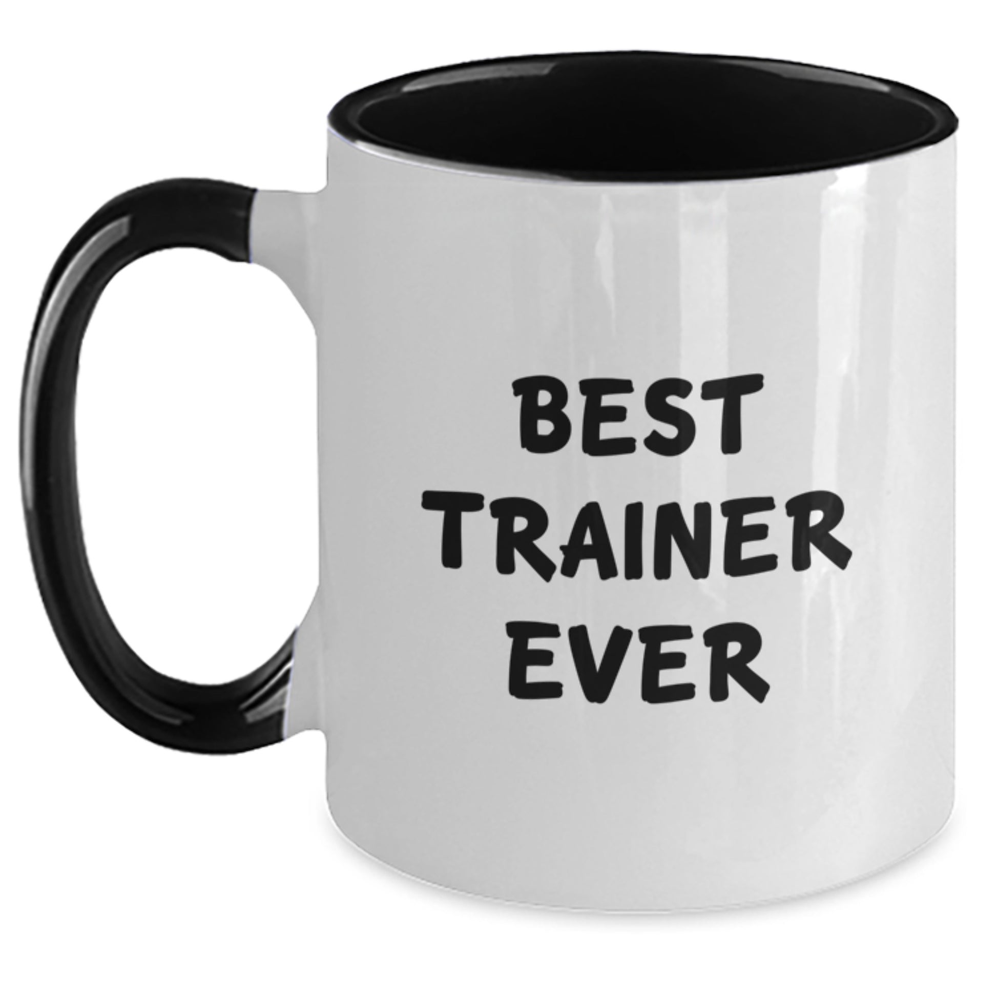 Funny Trainer Gifts from Friends and Family for Christmas Unique Mugs, Best Trainer Ever Two Tone Coffee Mug - Main