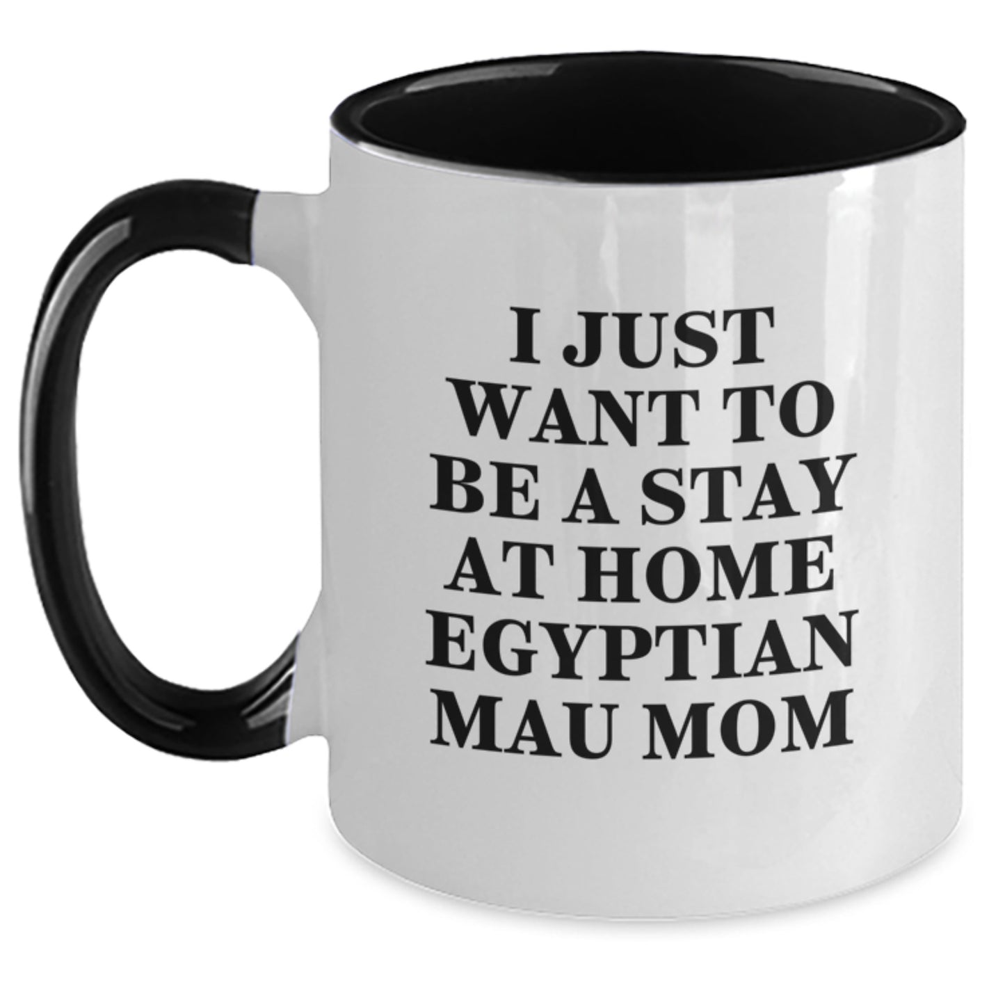 Funny Egyptian Mau Cat Gifts from Mom for Egyptian Mau Cat Lovers, Unique Two Tone Coffee Mug for Christmas - Main