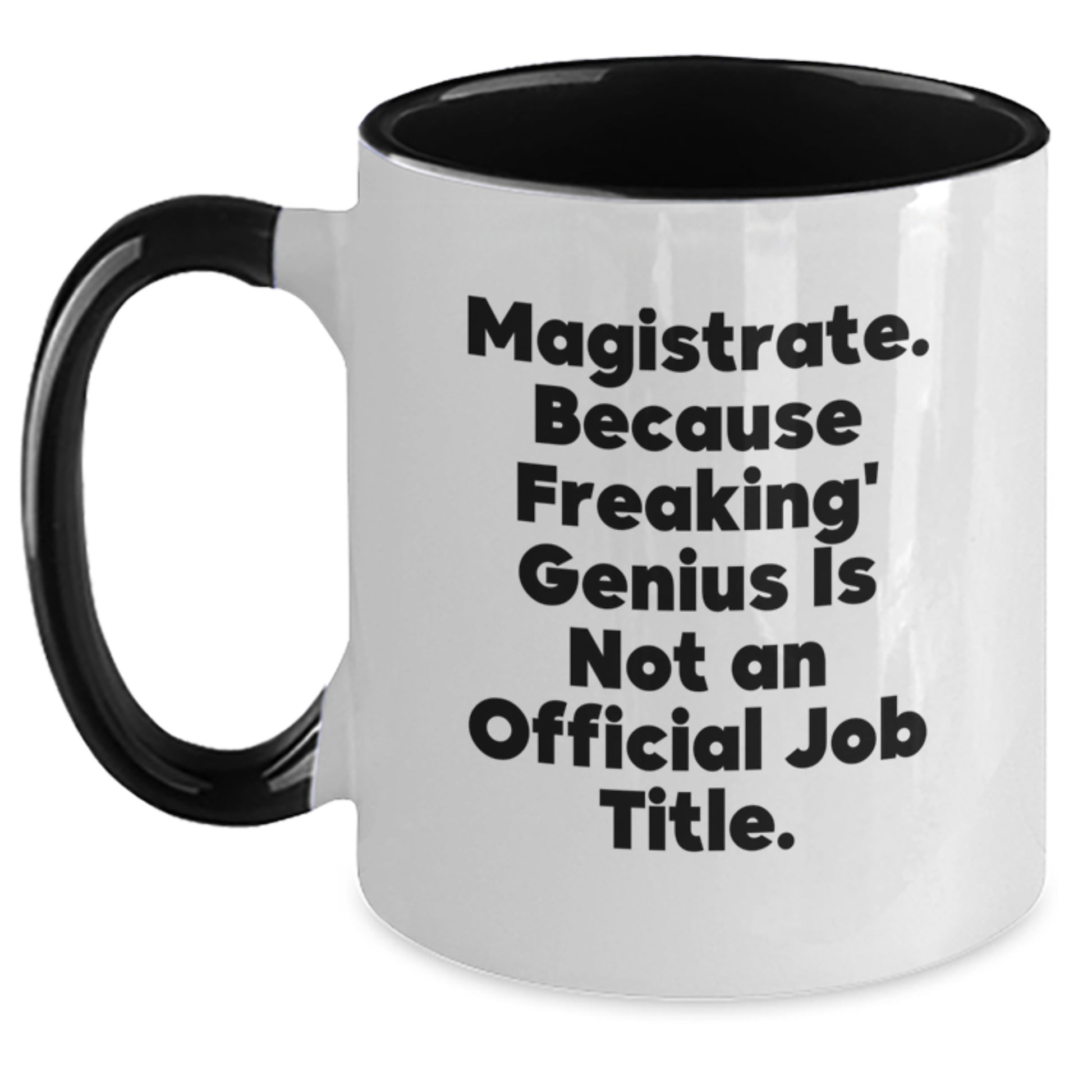 Magistrate Gifts from Friends to Magistrates - Funny Two Tone Coffee Mug with Christmas Unique Presents - Main