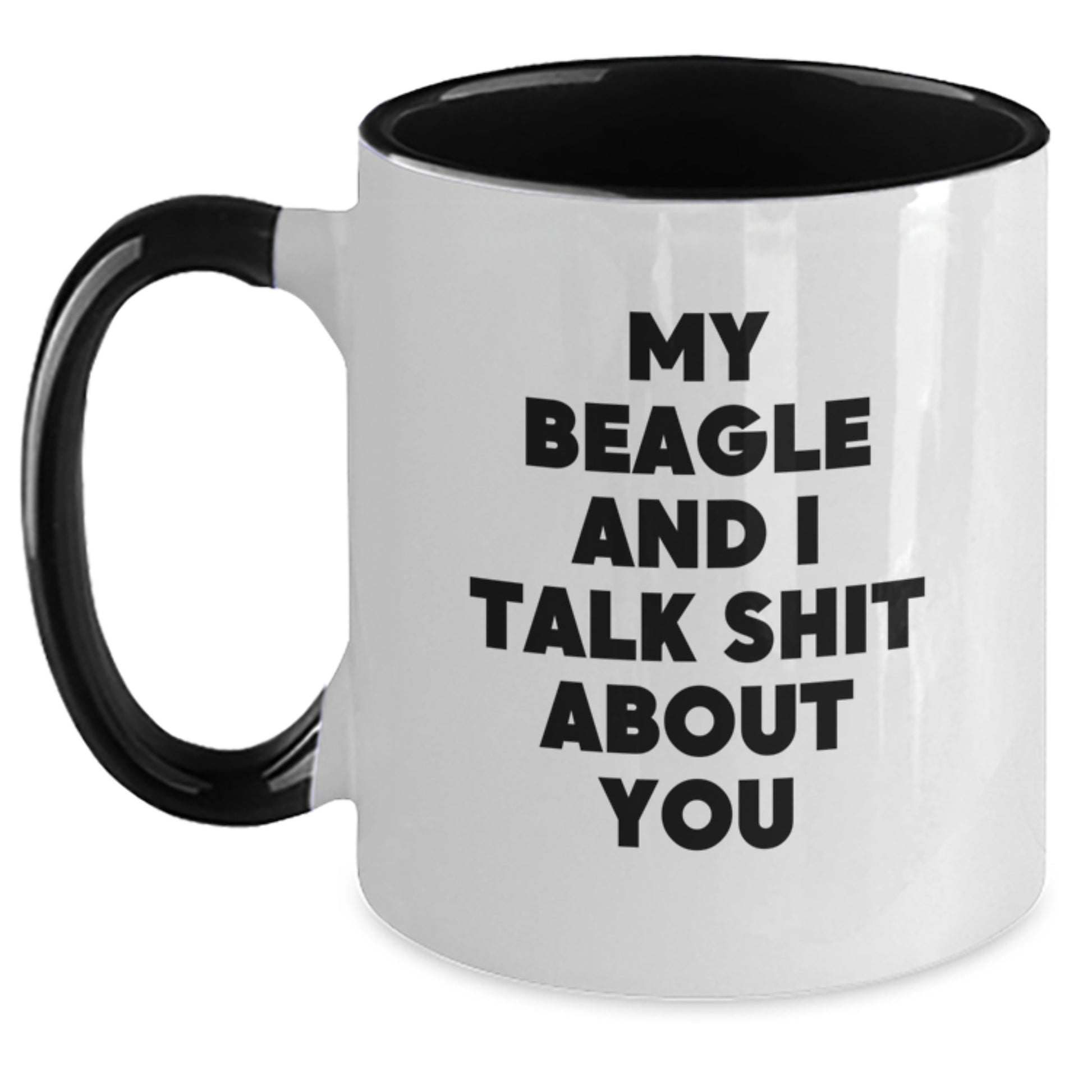 Funny Beagle Dog Mom and Dad Gifts from Men Women Friends on Mother's Day Unique Two Tone Coffee Mugs for Beagle Dog Lovers - Main
