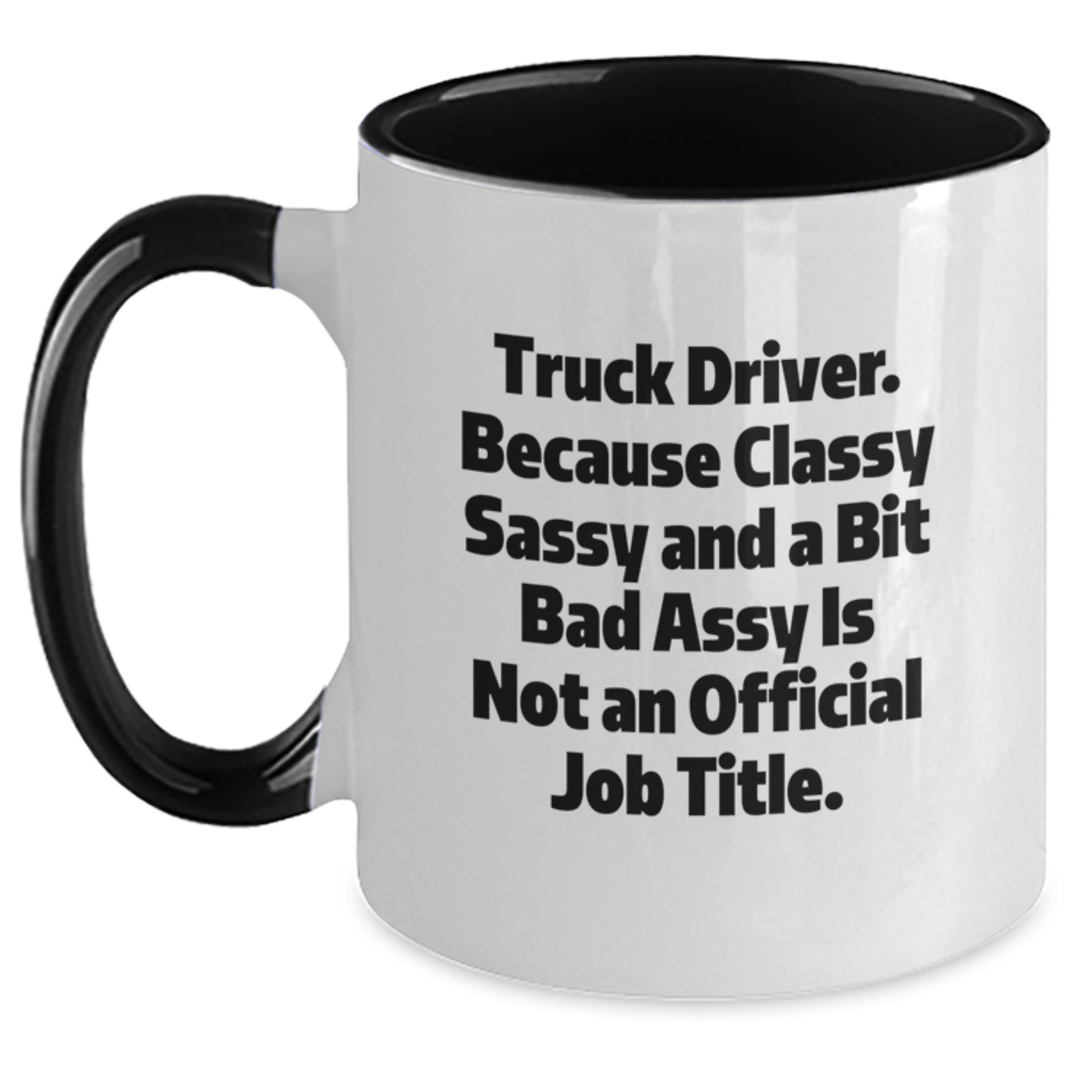 Funny Truck Driver Gifts for Men - Two Tone Coffee Mugs from Family - Unique Graduation Unique Gifts for Truck Driver Friends - Main