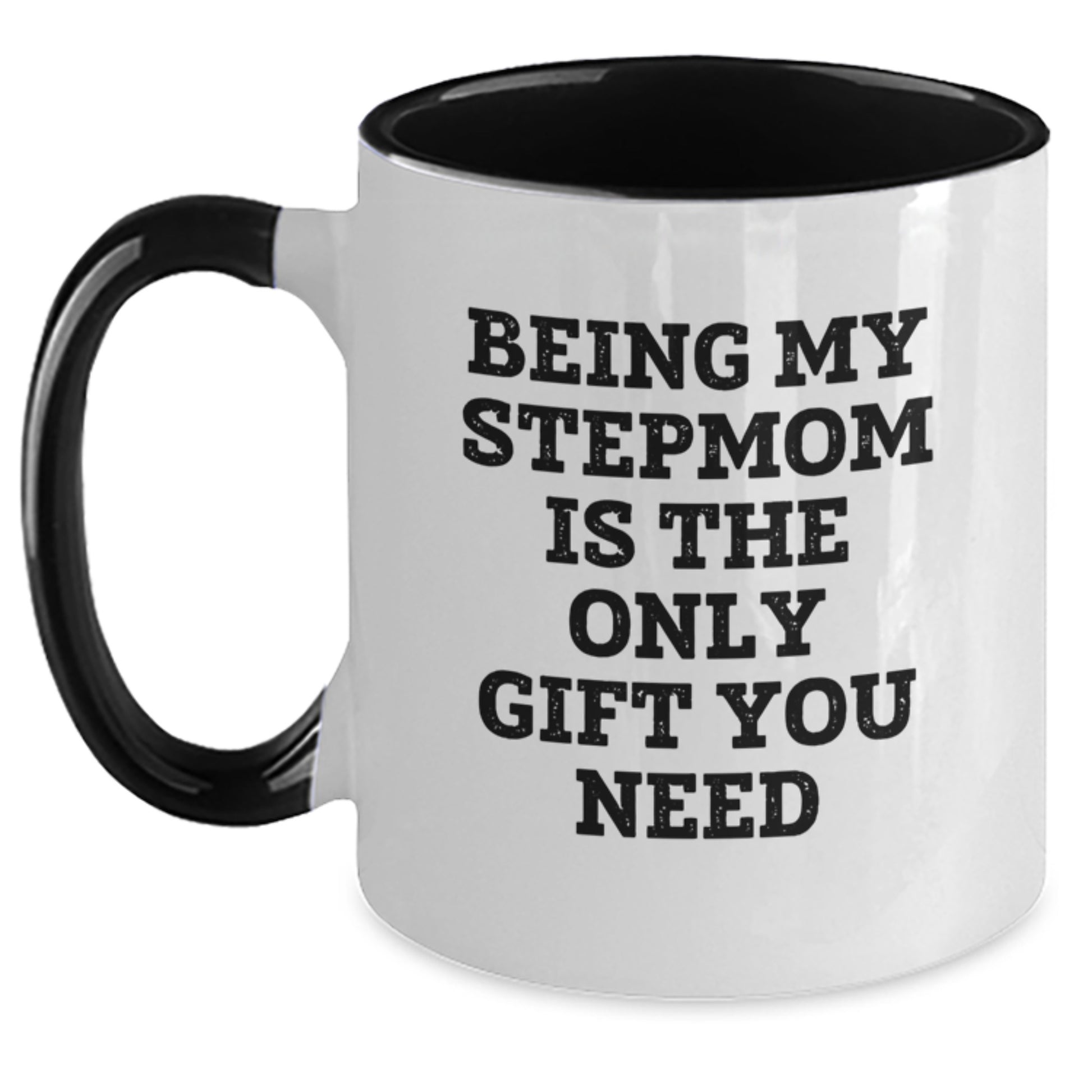 Funny Stepmom Quote Two Tone Coffee Mug Gifts from Family for Stepmom on Valentine's - Main