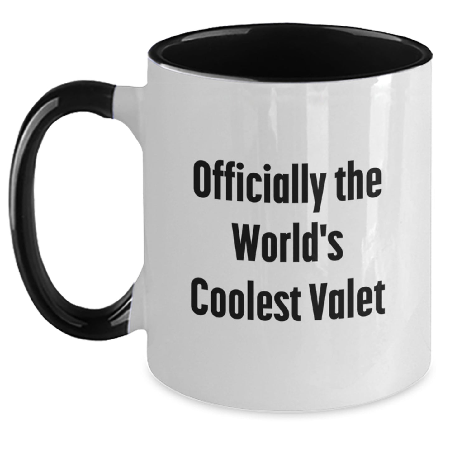 Funny Valet Gifts from Family and Friends, 'Officially The World's Coolest Valet' Two Tone Coffee Mug for Valet, Graduation Unique Gifts for Men and Women - Main