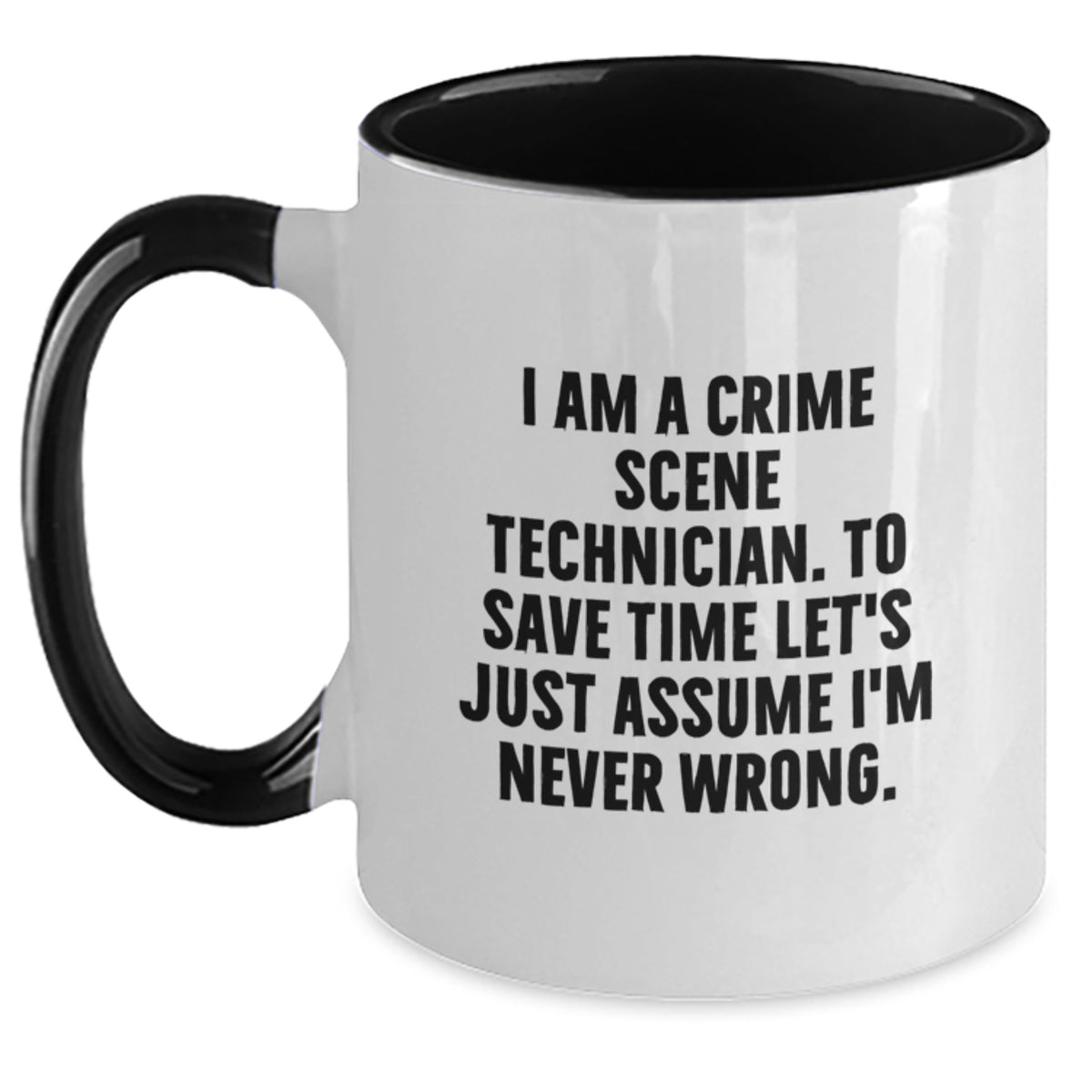 Crime Scene Technician Two Tone Coffee Mug for Him Birthday Gift - Main