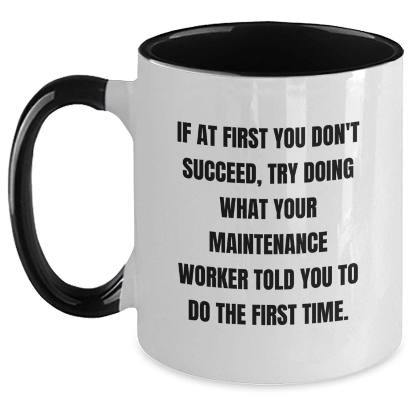 Birthday Gift for Her Maintenance Worker Mug Present – Two Tone Ceramic - Main