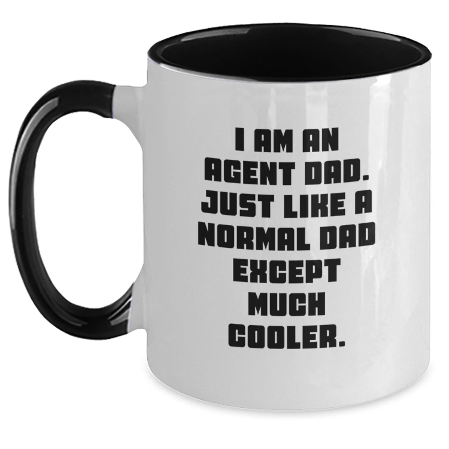 Funny Agent Gifts for Men, Unique Two Tone Coffee Mugs, I Am An Agent Dad, Perfect Birthday Unique Gift from Family - Main
