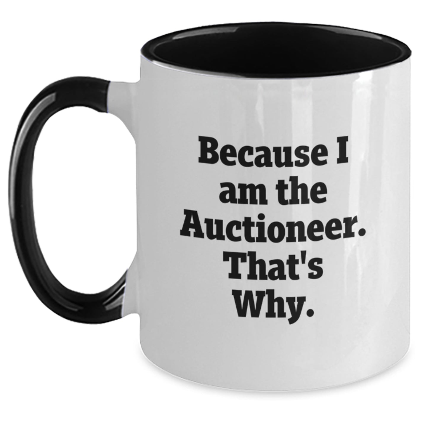 Bold Auctioneer Novelty Two Tone Coffee Mug for Friends Birthday Gift - Main