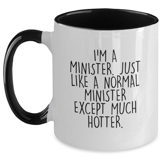 Funny Minister Two Tone Coffee Mug Gifts from Men or Women for Minister Friends Valentine's Unique - Main