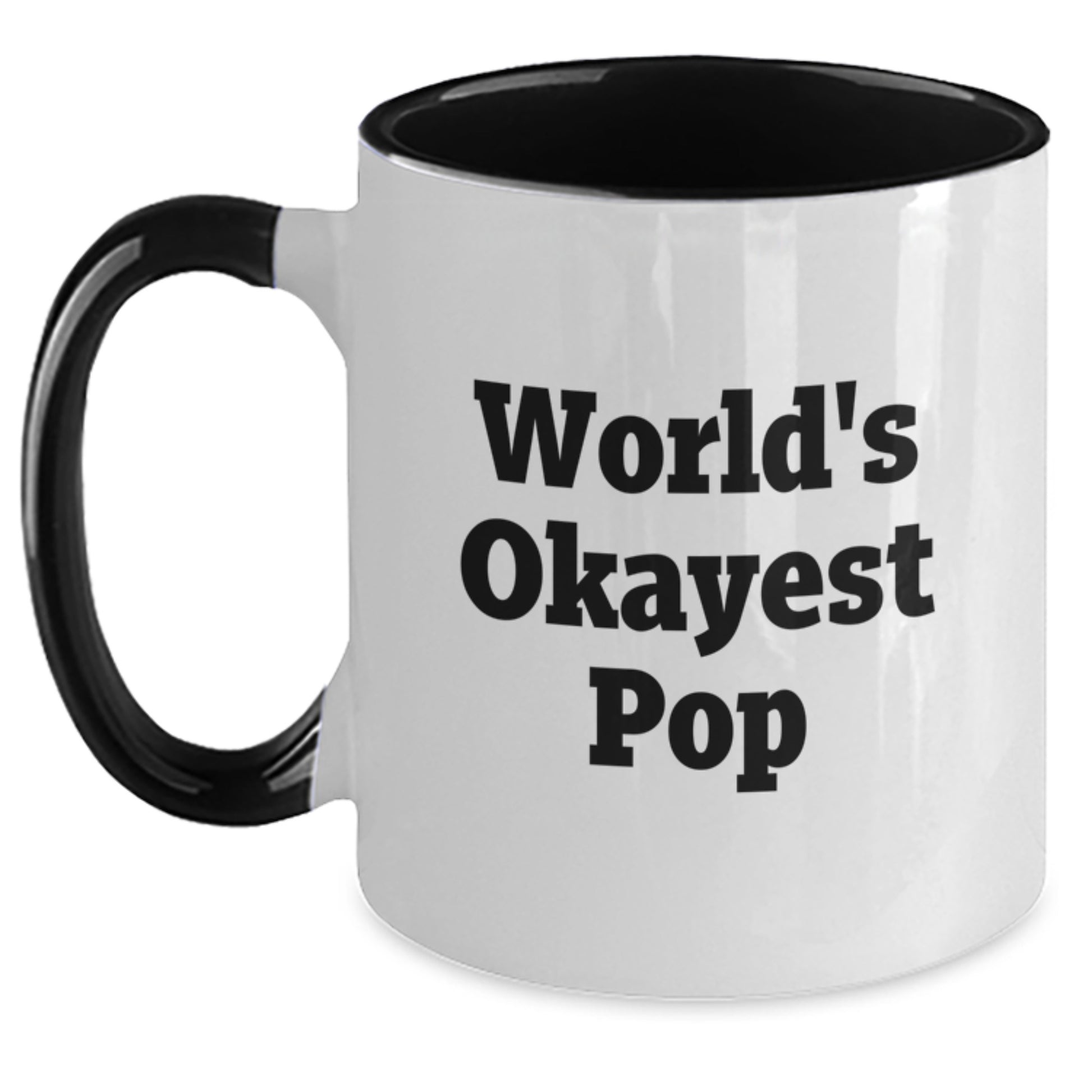 World's Okayest Pop Keepsake Mug for Him Red and White Birthday Gift - Main