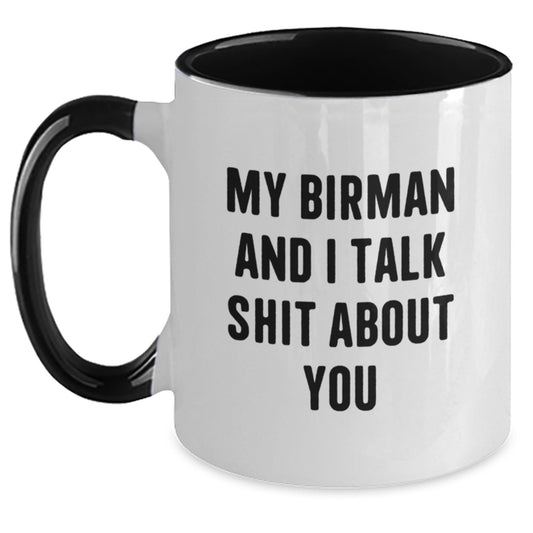 Birman Cat Two Tone Coffee Mug Funny Gift from Friends for Cat Lovers at Christmas Unique - Main
